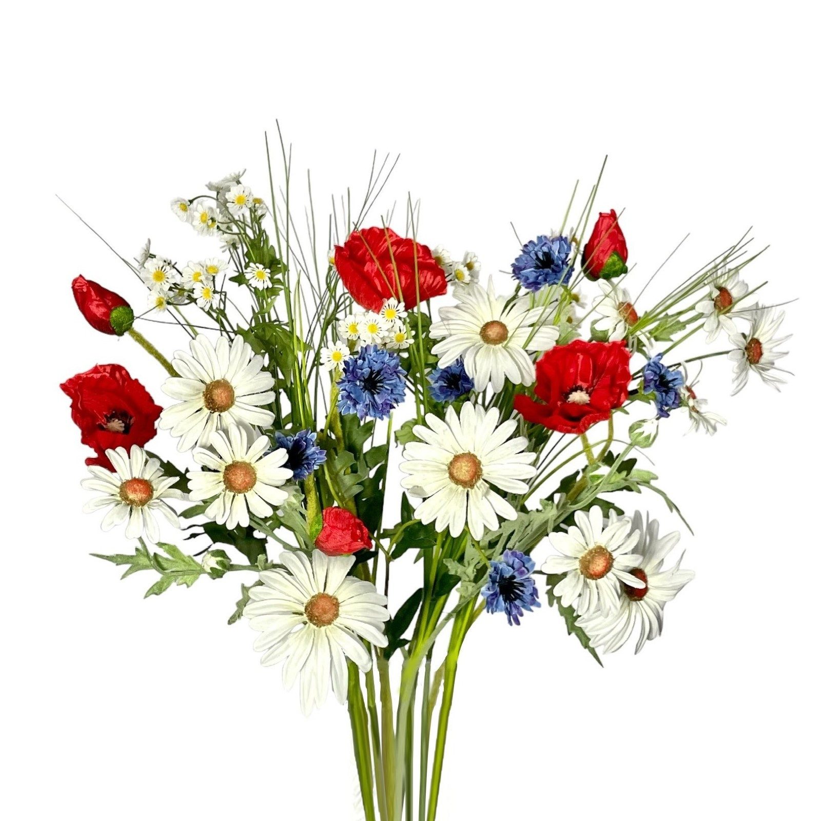 Kunstblumenstrauß Künstlicher Wiesenblumenstrauß ca. 60cm, Feldblumen Gartenblumen, naninoa GmbH