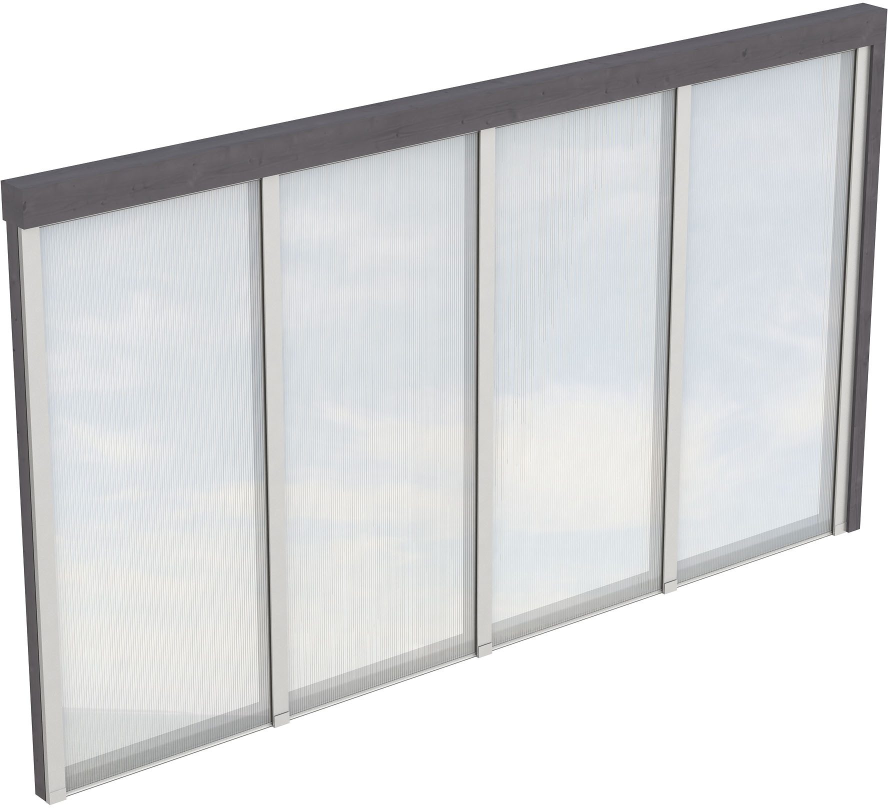 Skanholz Carport-Seitenwand, BxH:355x200 cm, m. Polycarbonat, Wandanbau