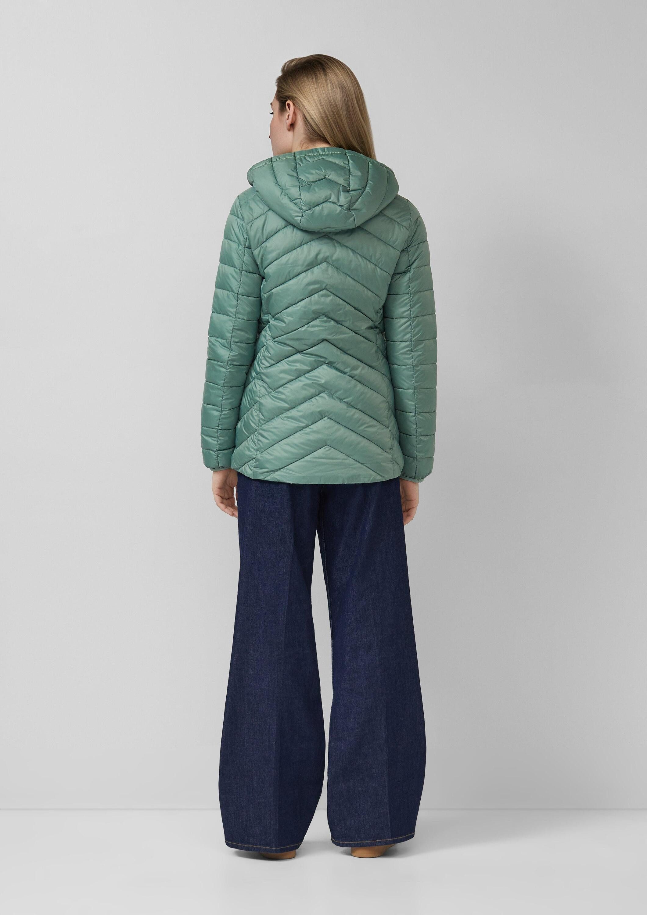 s.Oliver Funktionsjacke Outdoor-Jacke Gesteppte Jacke mit abnehmbarer Kapuze im Slim Fit