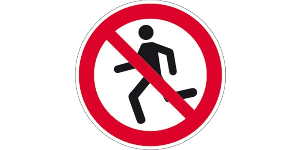 Thumbnail - König Werbeanlagen Hinweisschild Laufen verboten ISO 20712-1, Alu, Ø 400 mm