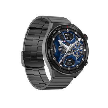 DTC GmbH Smartwatch für Männer - Holzkohle Smartwatch Multi-Funktions-Smartwatch