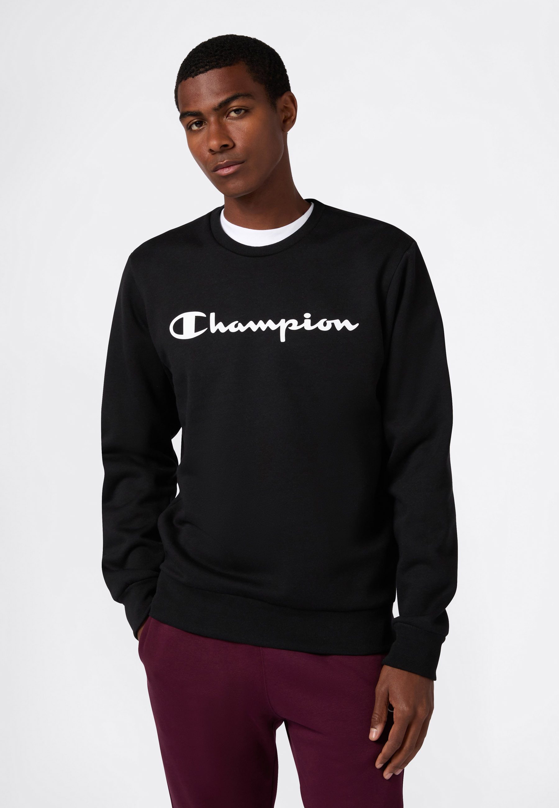 Champion Kapuzensweatshirt BASICS Fleece Crewneck Sweatshirt Large Logo (1- günstig online kaufen