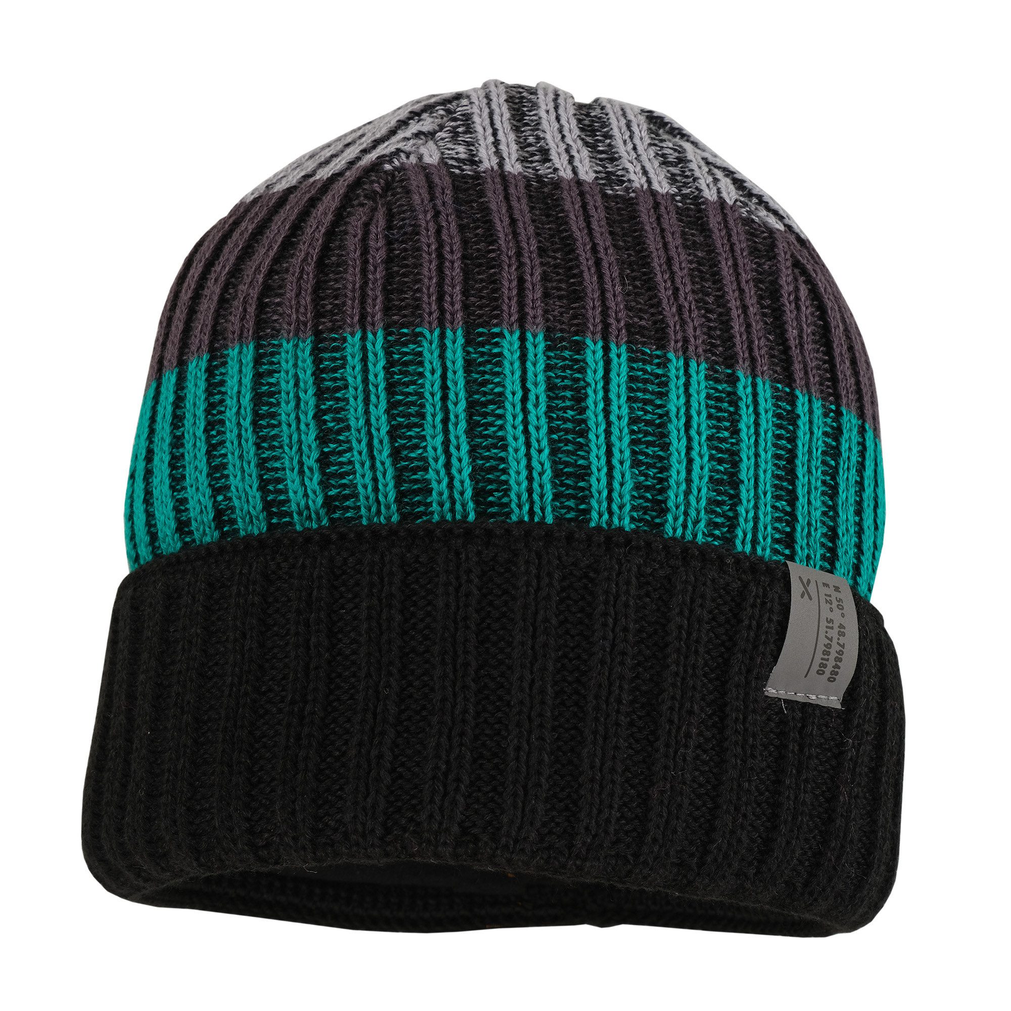 MAXIMO Strickmütze MINI-Mütze, Blockringel, Umschlag, Futter (1-St)