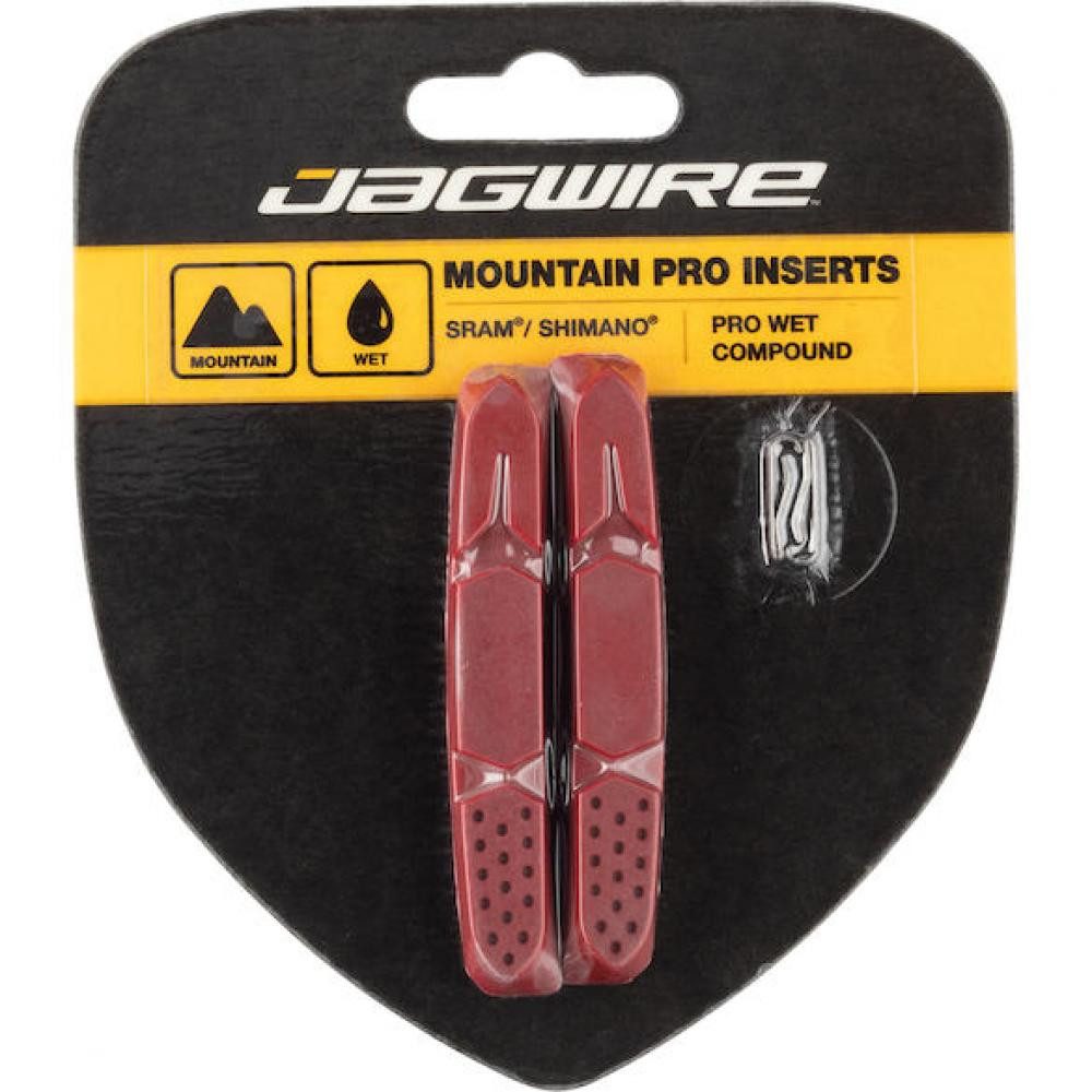 Jagwire Felgenbremse Jagwire Bremsbeläge Mountain Pro Cartridge Insert Standardgröße Rot -