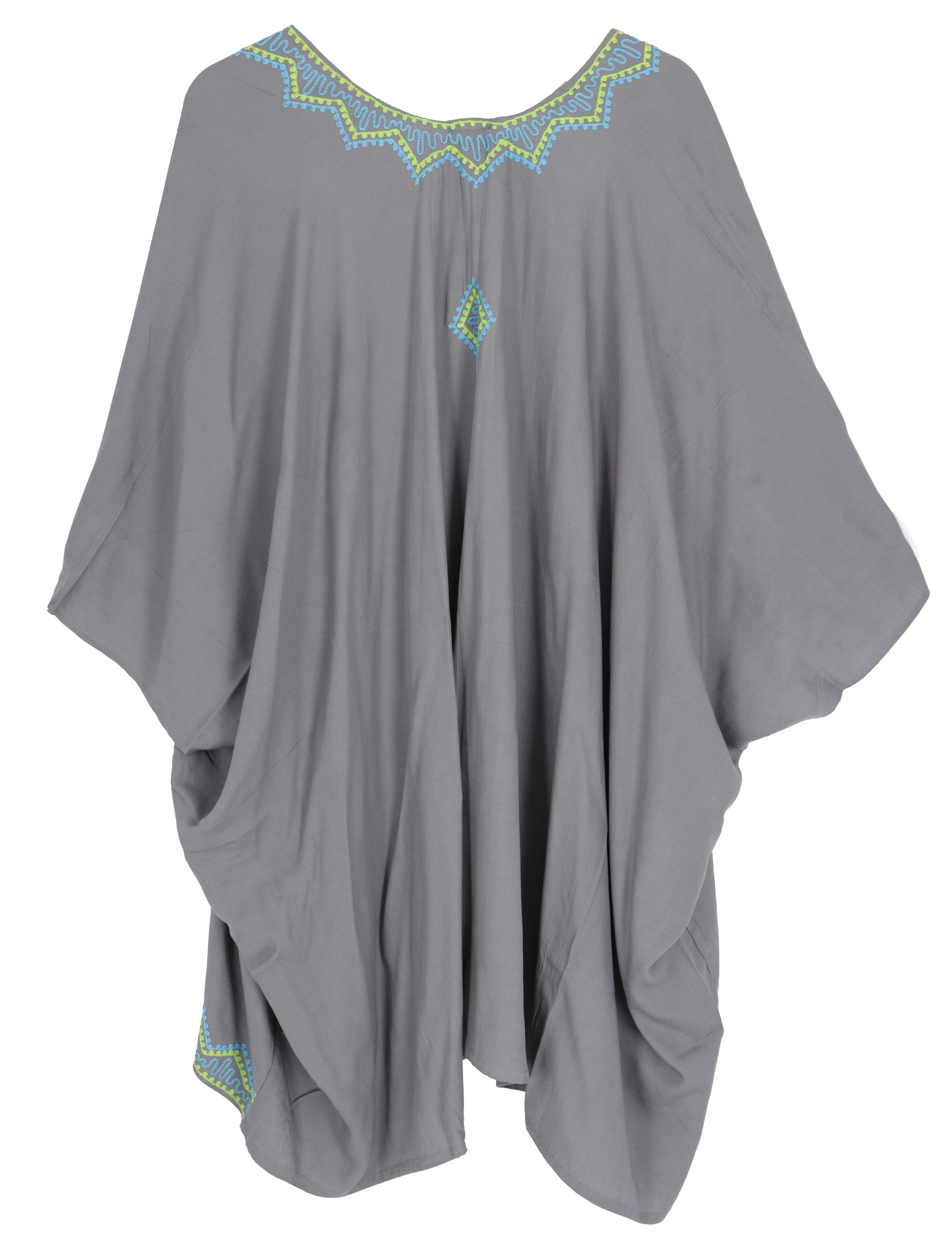 Guru-Shop Kimono Kurzer bestickter Sommer Kimono, günstig online kaufen
