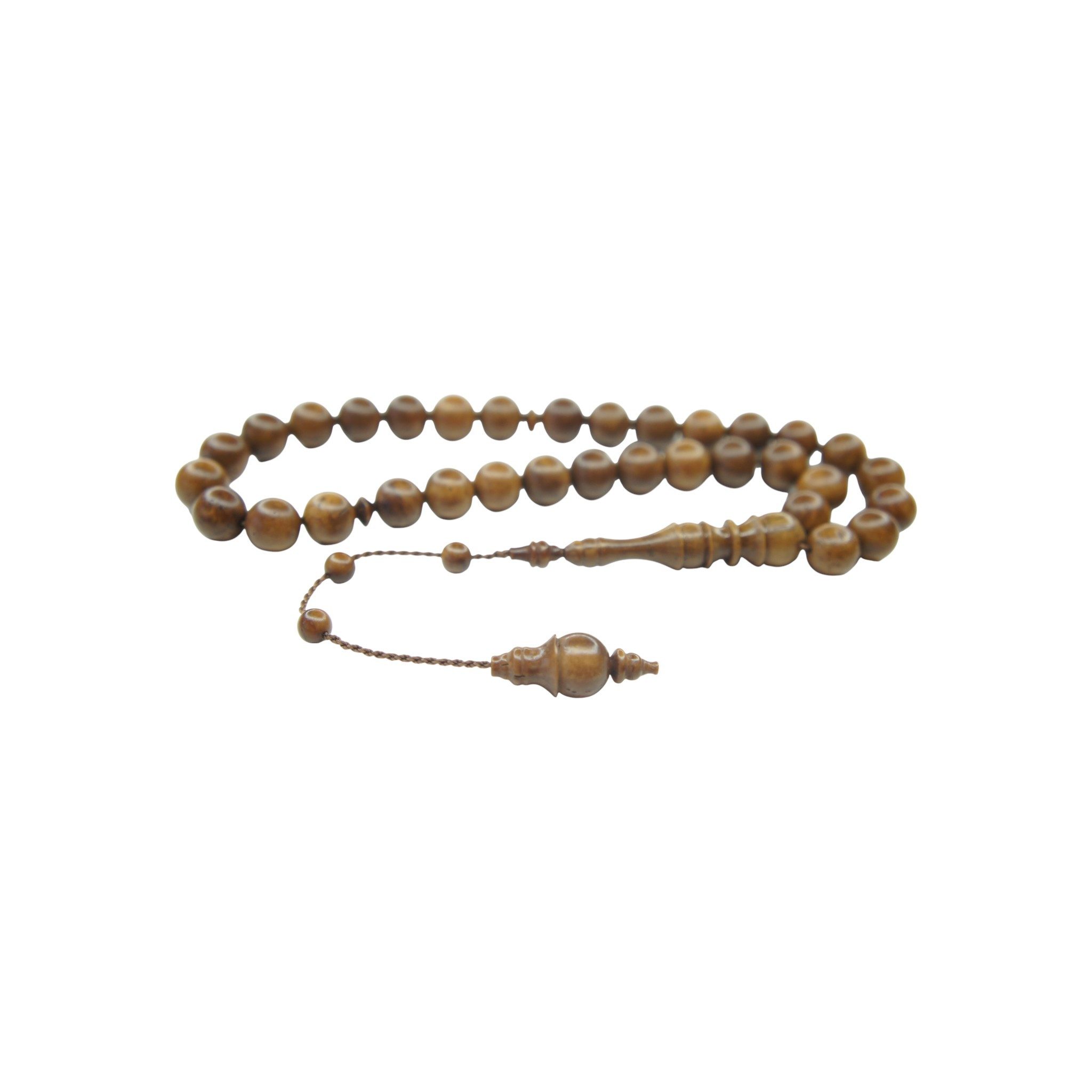 TesbihBid Kettenanhänger Osmanische Kuka Gebetskette in Braun (Bakalite Subha Ates, Amber Prayerbeads Rosary Faturan, 33-tlg., Die Schnösten Geschenk für Manner), Gebetskette Tesbih Misbaha Tasbeeh