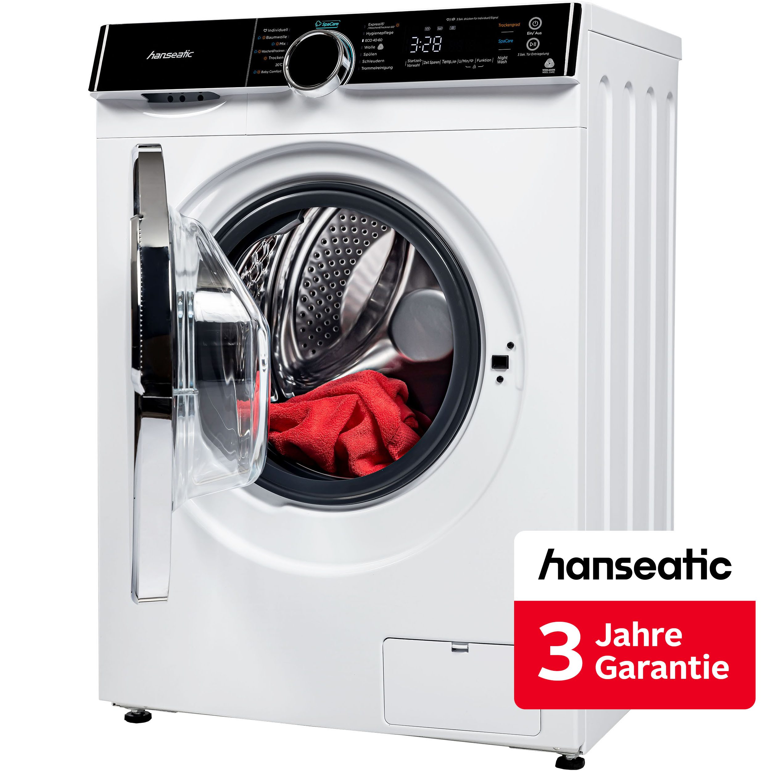 Hanseatic Waschtrockner HWDK86AD, 8 kg, 6 kg, 1400 U/min, inkl. 3 Jahre Herstellergarantie