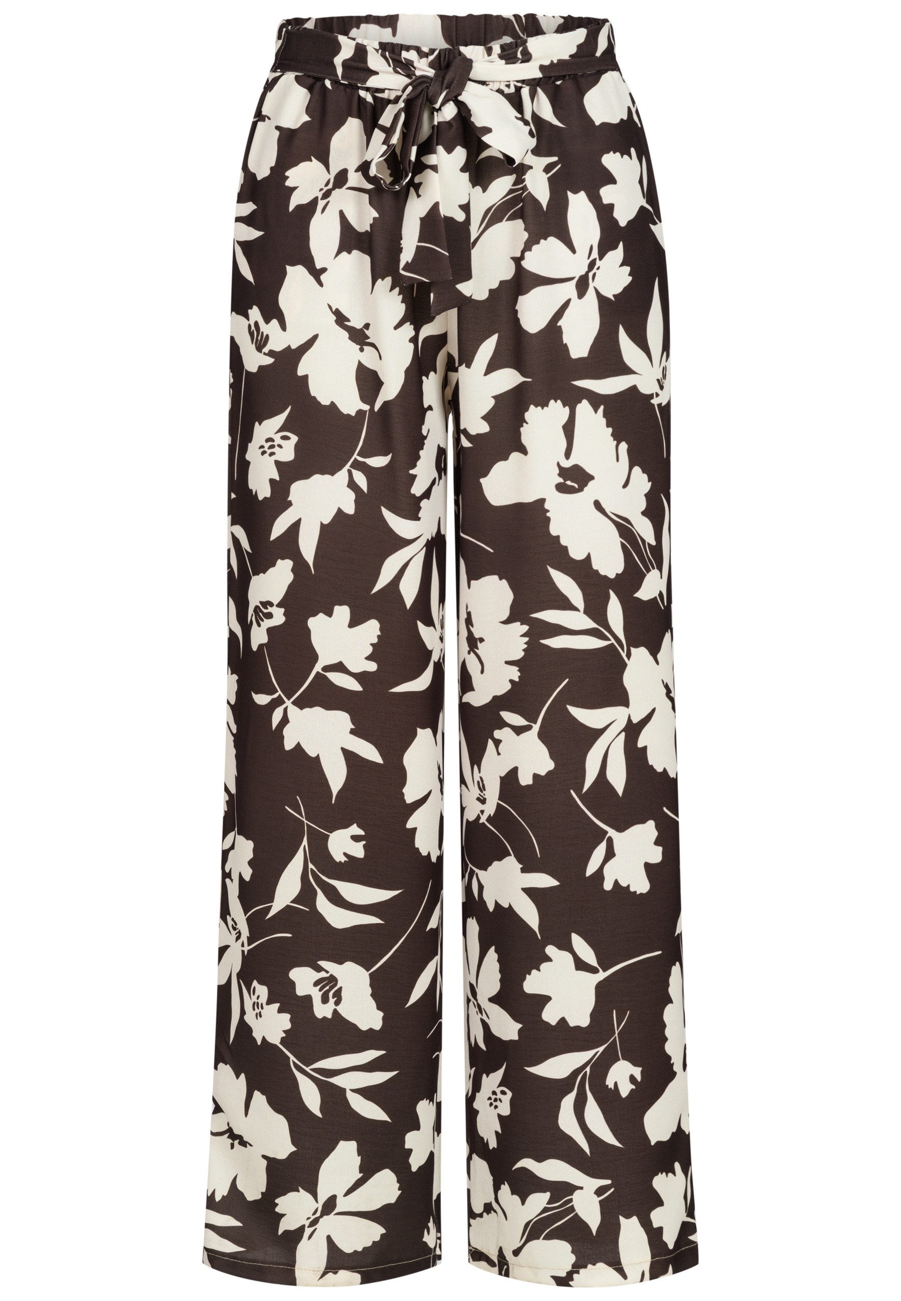 CLOUD 5IVE Stoffhose CLOUD 5IVE Pants with tie belt and aop flower print (1-tlg)