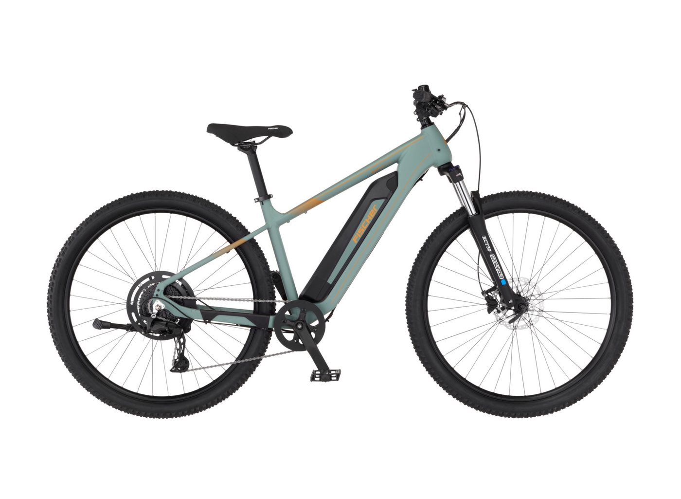FISCHER Fahrrad E-Bike Mountainbike MONTIS 2.2 688 ACTIVE, 10 Gang Shimano Cues RD-U6020-10 Schaltwerk, Heckmotor, 688 Wh