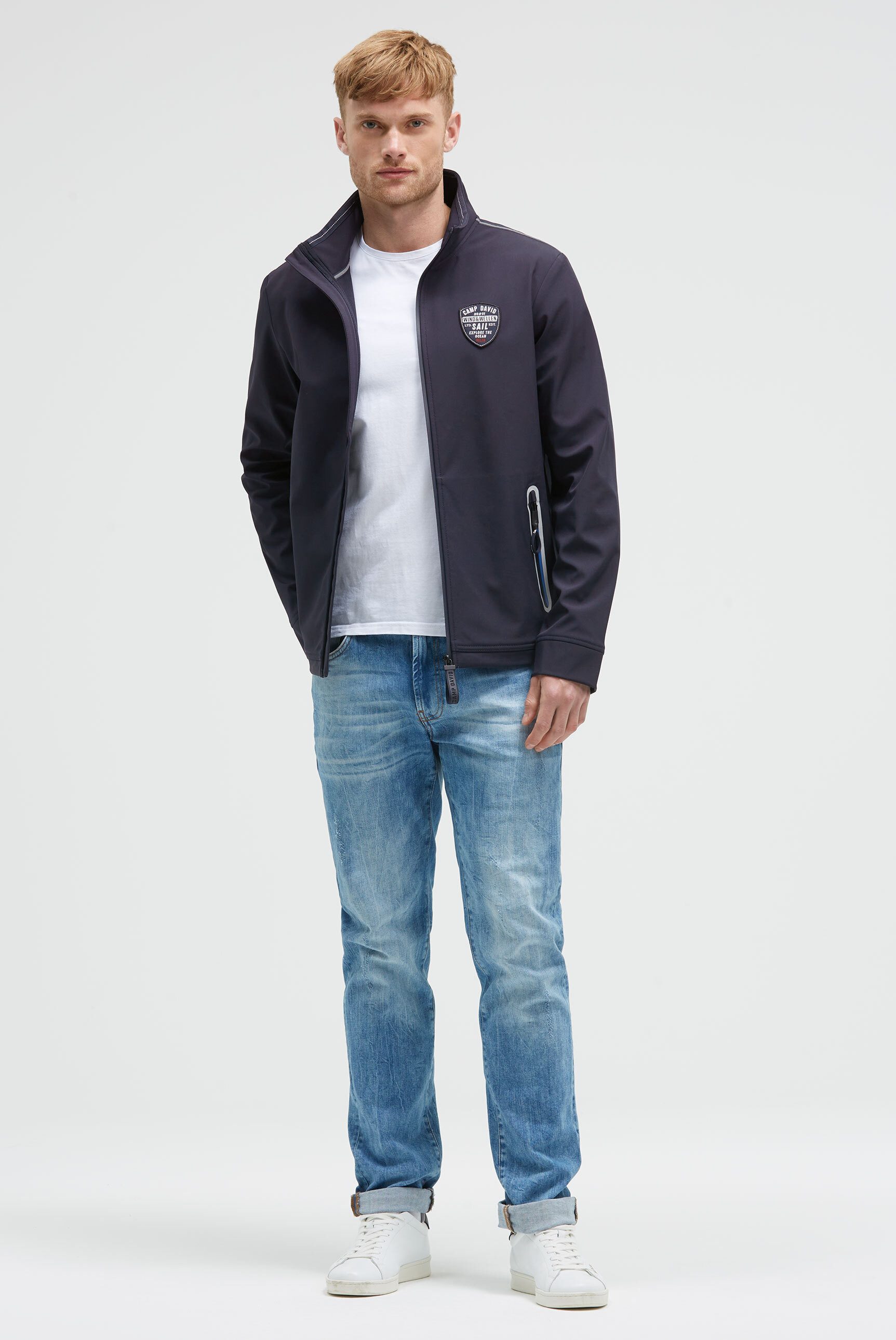 CAMP DAVID Softshelljacke mit verstellbarem Gummizug im Saum