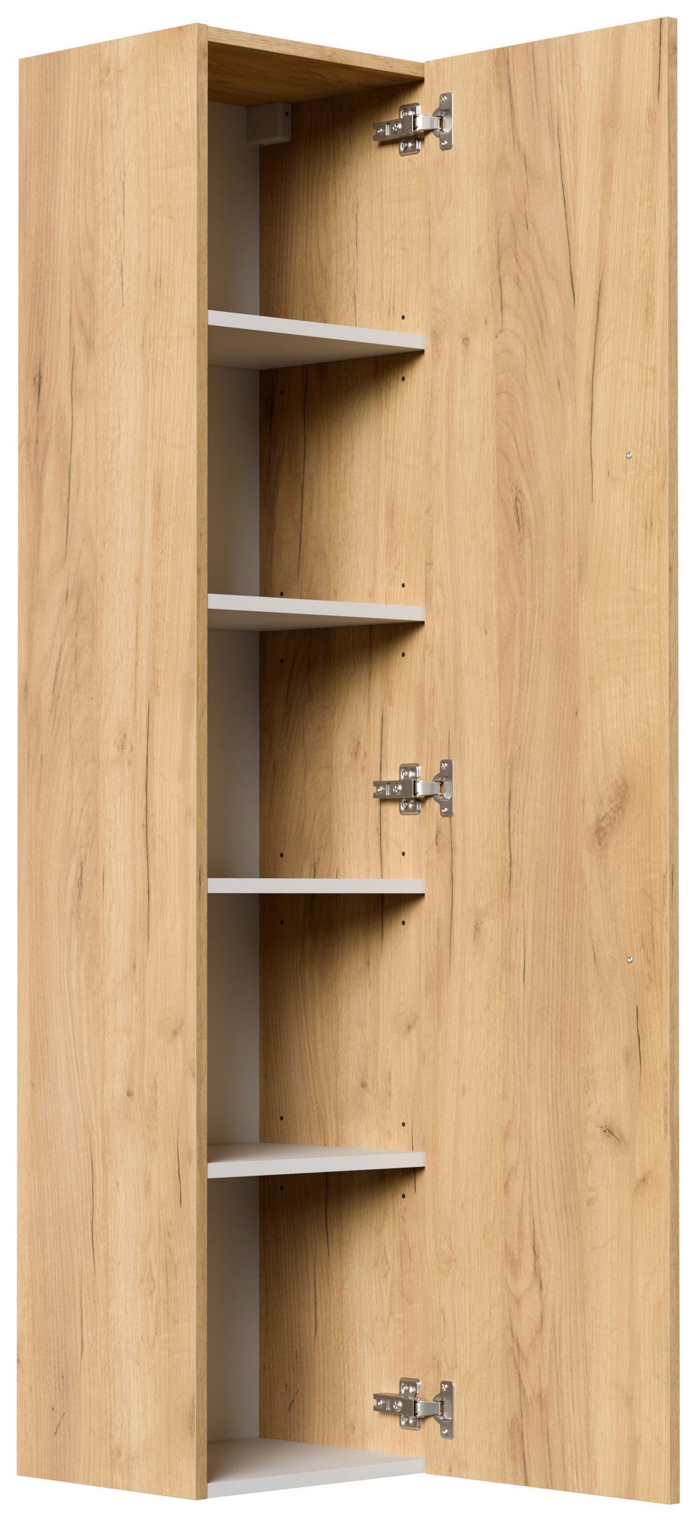Posseik Hochschrank Badezimmer Hochschrank "Levana XXL" 150 cm Eiche Gold