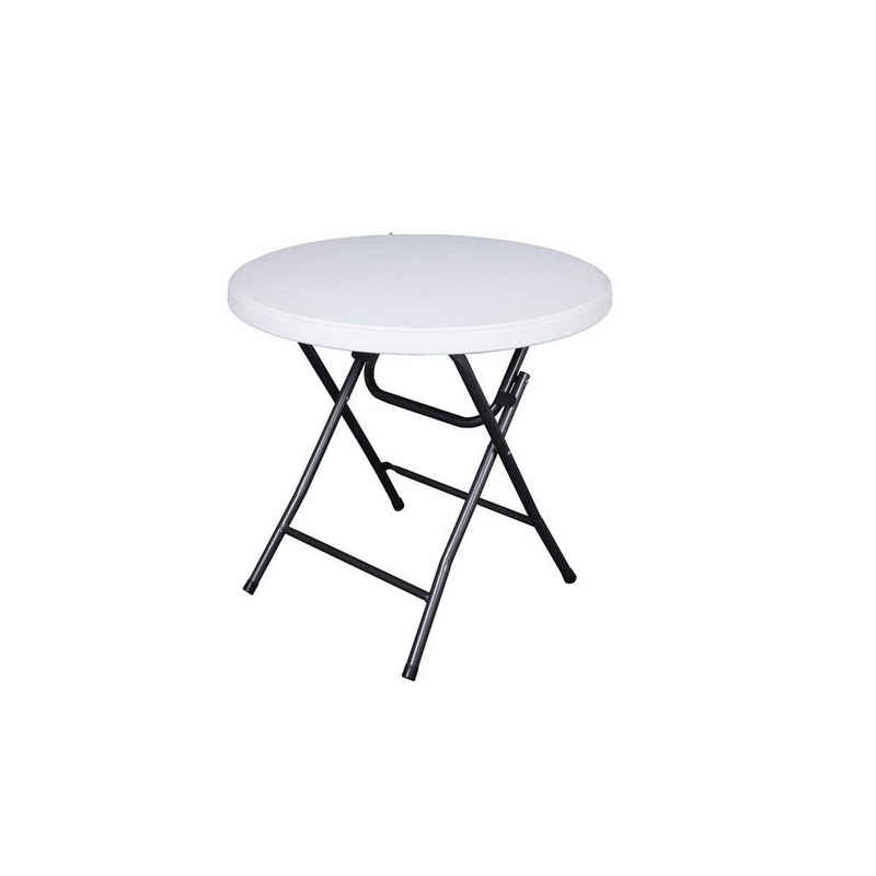 Gravidus Klapptisch Tisch Klapptisch Falttisch Bistrotisch Garten Weiß Ø80cm