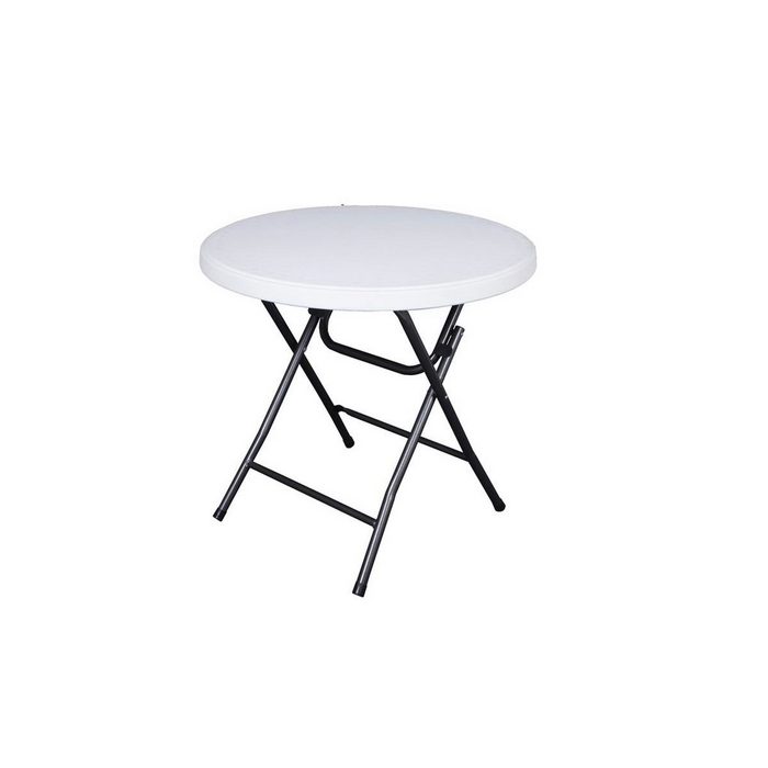 Gravidus Klapptisch Tisch Klapptisch Falttisch Bistrotisch Bistro Garten Kunststoff Weiß Ø 80 cm