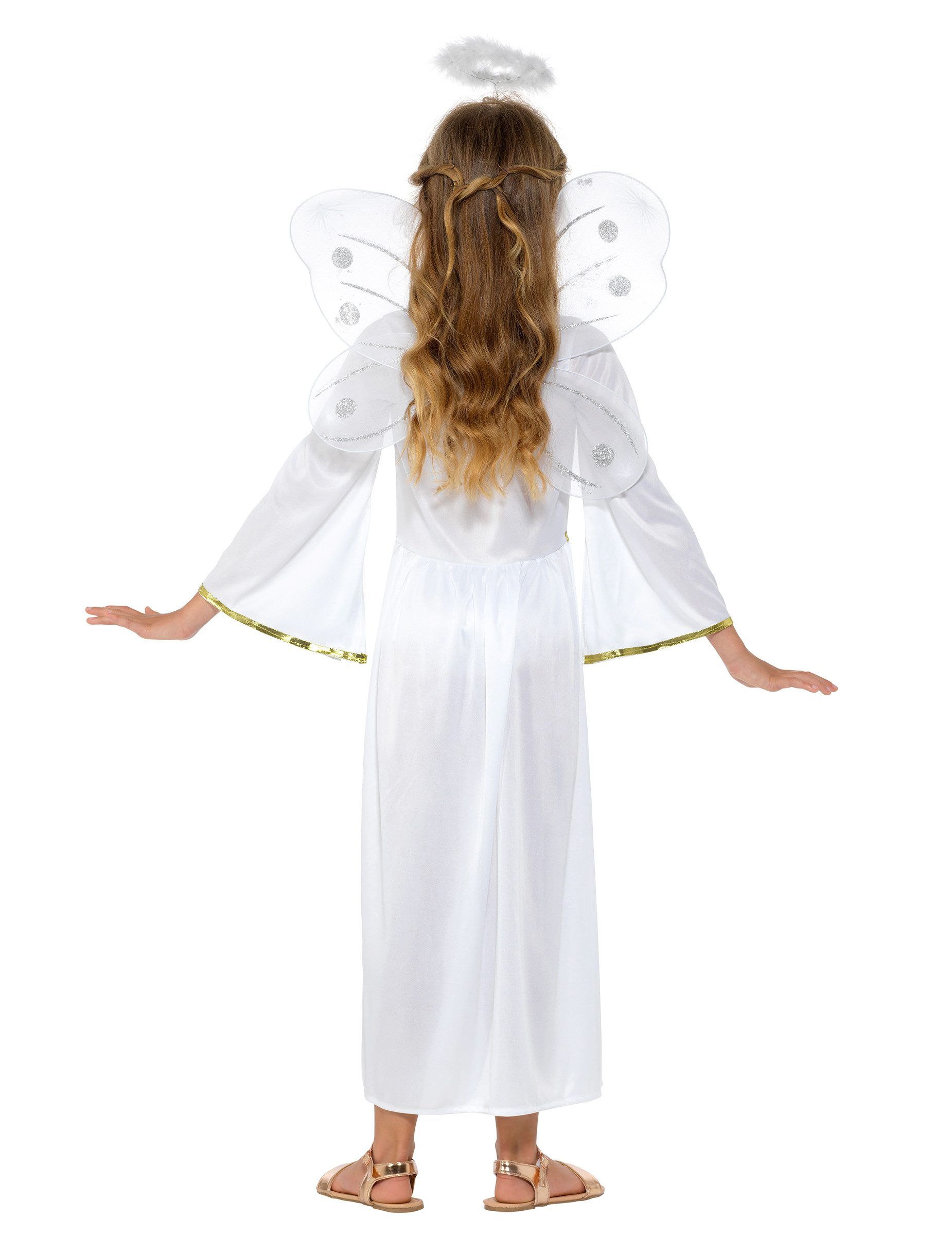 REDSUN Kostüm Engel-Mädchenkostüm Engelchen-Verkleidung weiß-gold