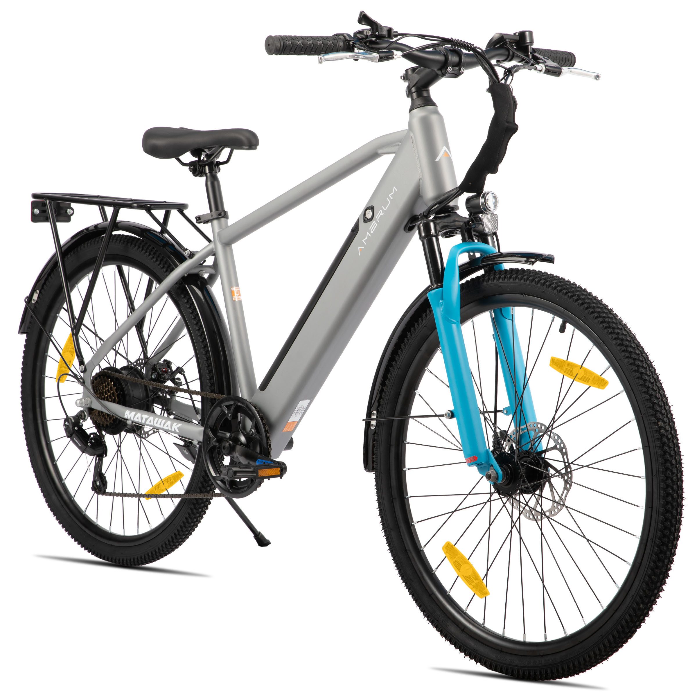 HILAND E-Bike 26" Elektro-Citybike 250W 10,4Ah mit Gepäckträger für Pendeln & Touren, Heckmotor, 374,4 Wh