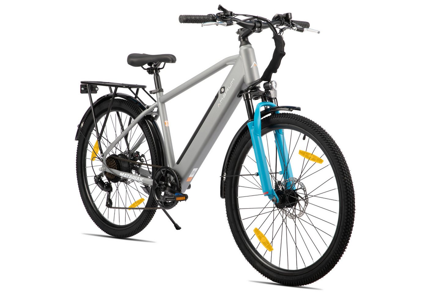 HILAND E-Bike 26" Elektro-Citybike 250W 10,4Ah mit Gepäckträger für Pendeln & Touren, Heckmotor, 374,4 Wh