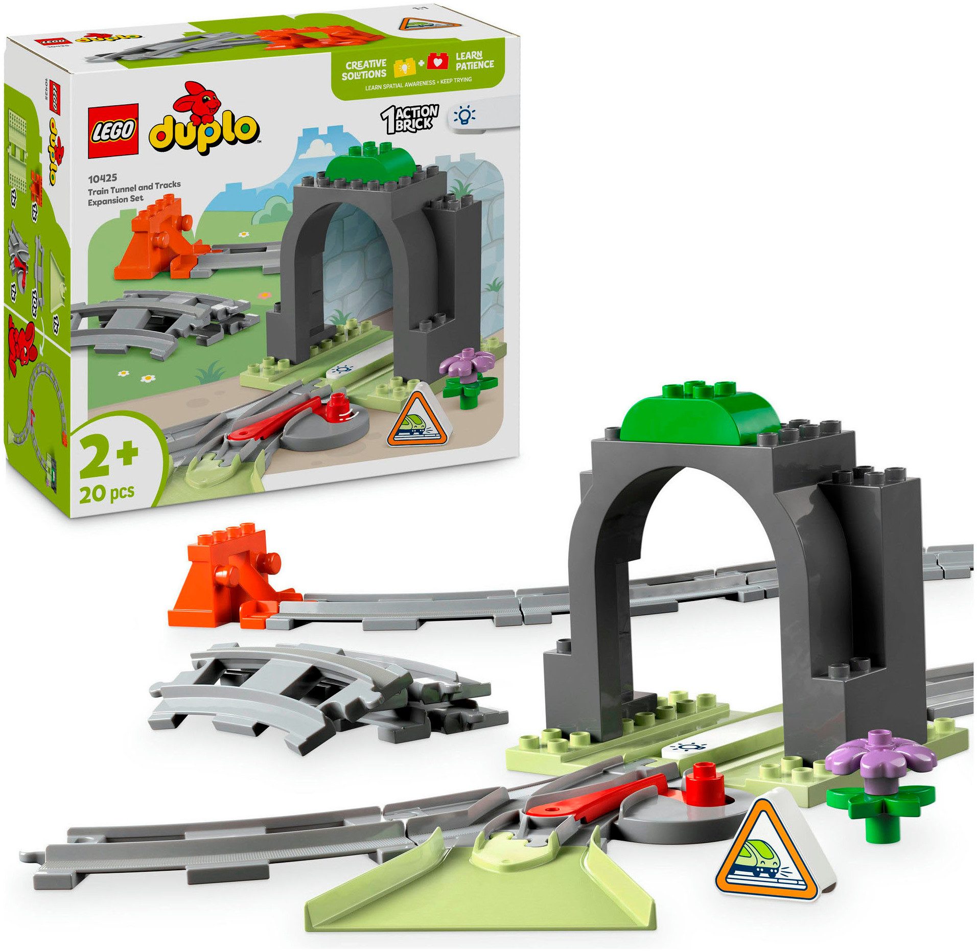 LEGO® Eisenbahntunnel und Schienen – Erweiterungsset (10425) Konstruktionss günstig online kaufen