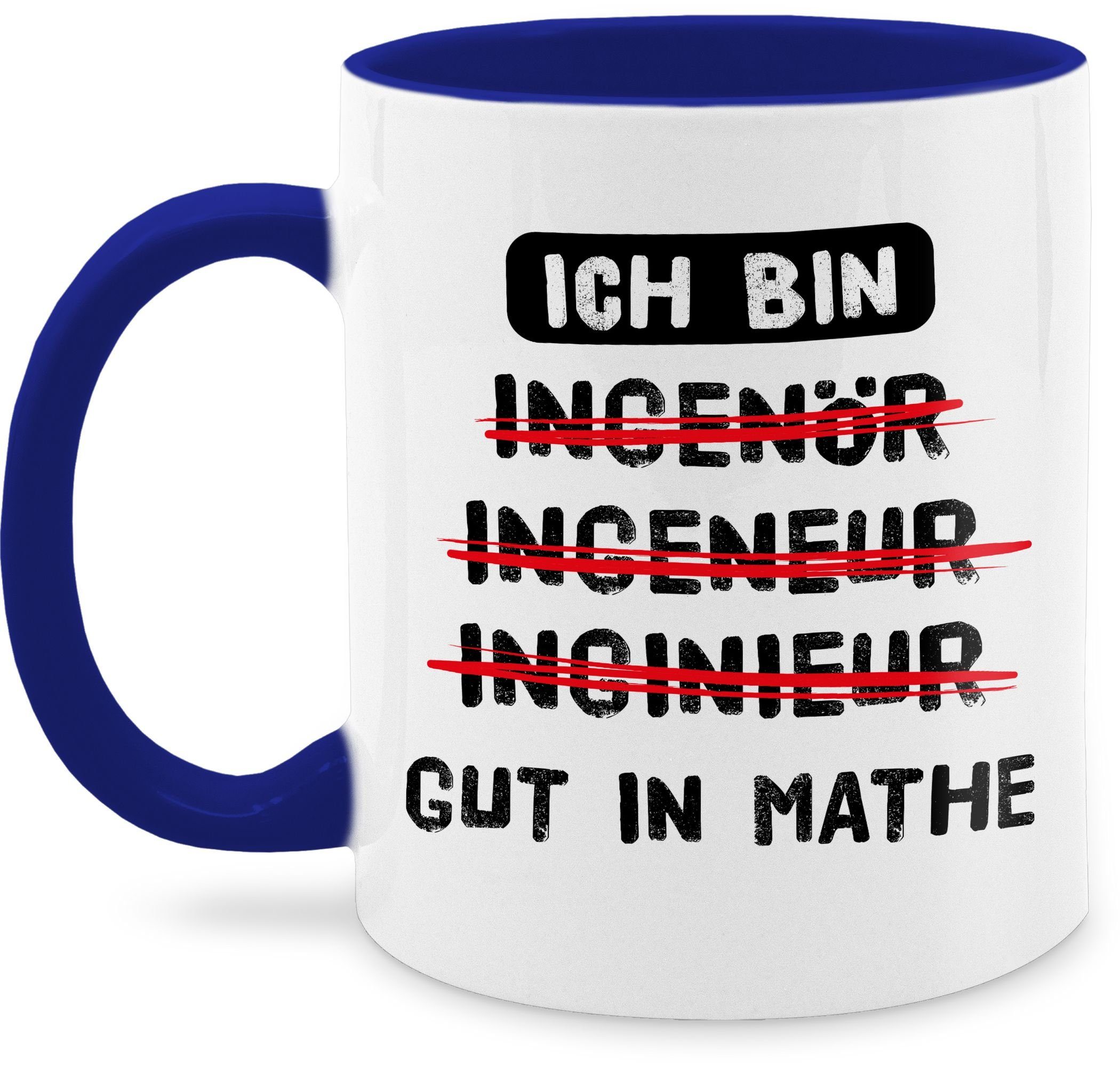 Shirtracer Tasse Ich bin gut in Mathe I Ingenieur Geschenk Mathematiker, Keramik, Kaffeetasse Job Geschenk 3 Dunkelblau | Teetassen