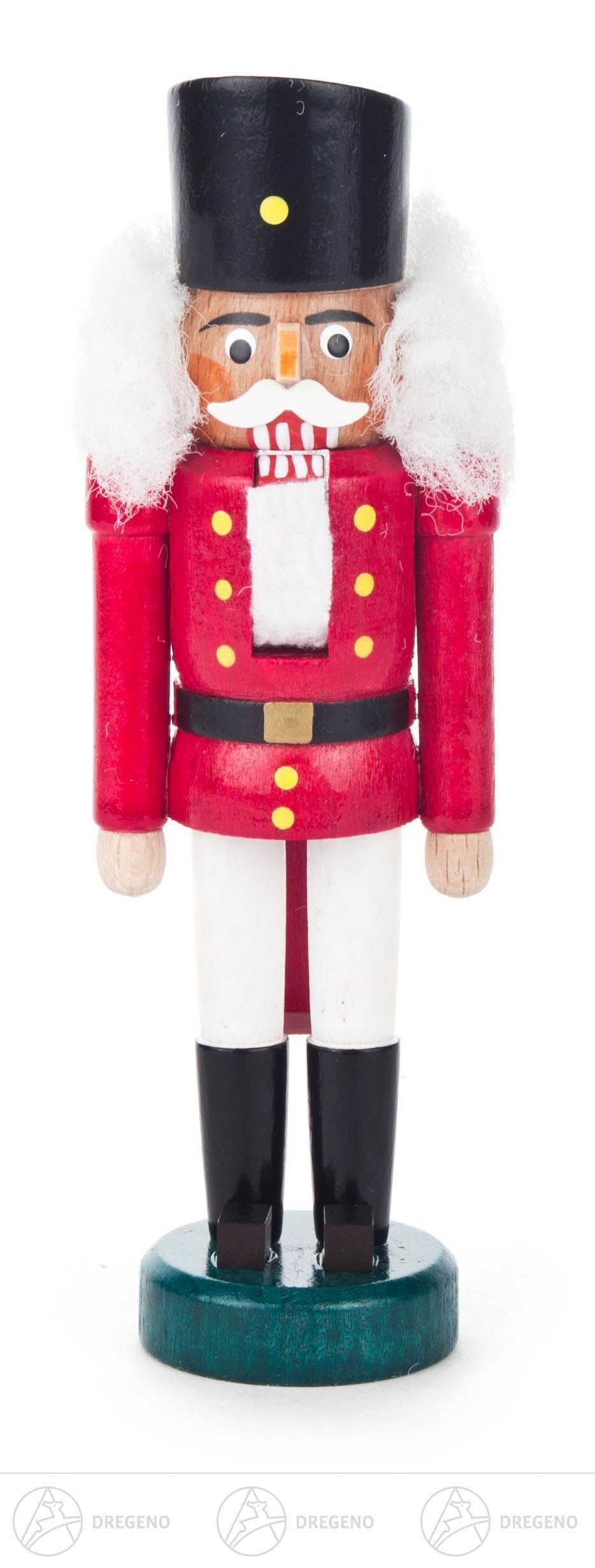 Dregeno Erzgebirge Nussknacker Nussknacker Husar rot-weiß Breite x Höhe x Tiefe 4,5 cmx13 cmx4 cm