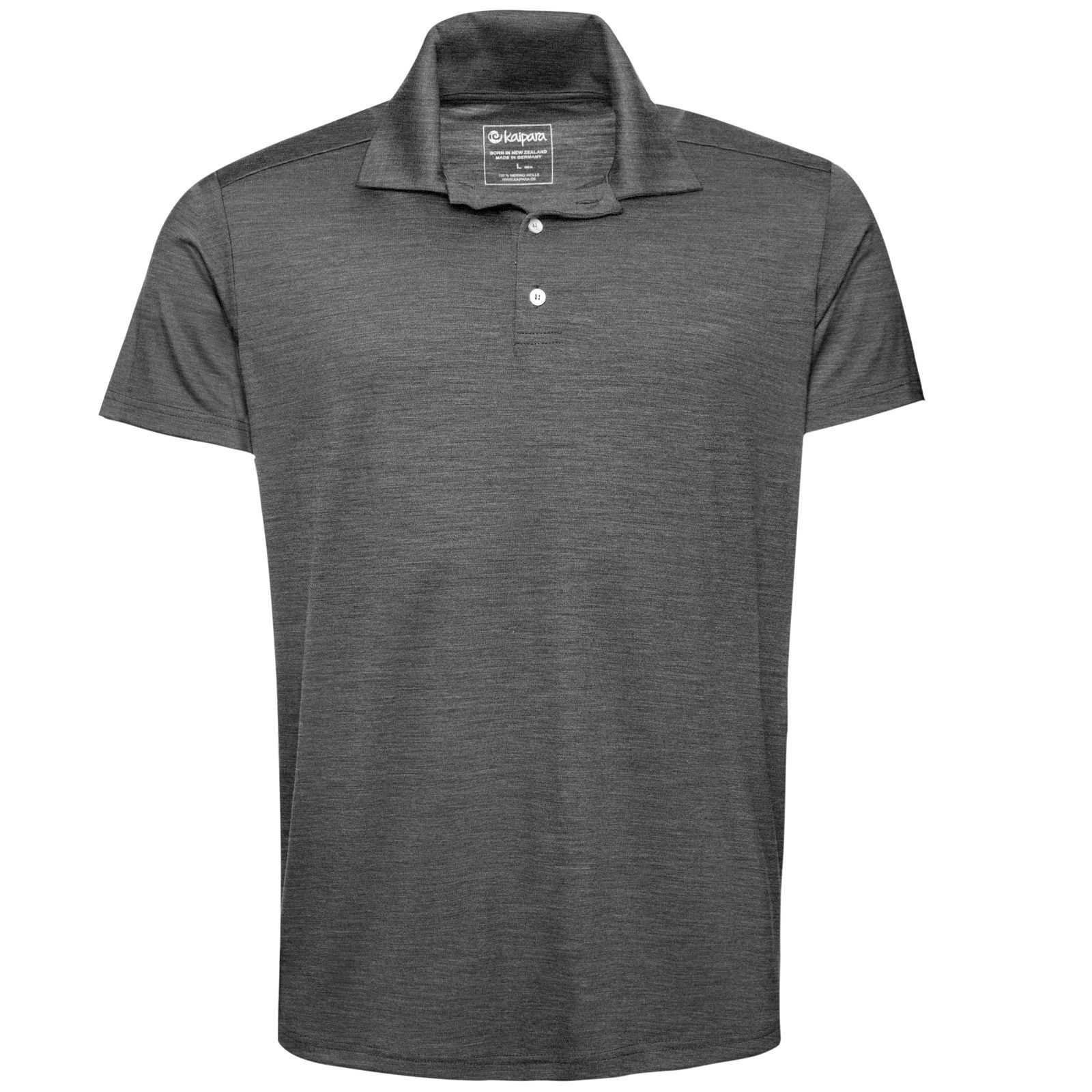 - Regular Made Germany Kaipara in Merino Herren Sportswear reiner Merino Merinowolle Poloshirt (1-tlg) Anthrazit-Melange 200 Kurzarm URBAN aus Poloshirt