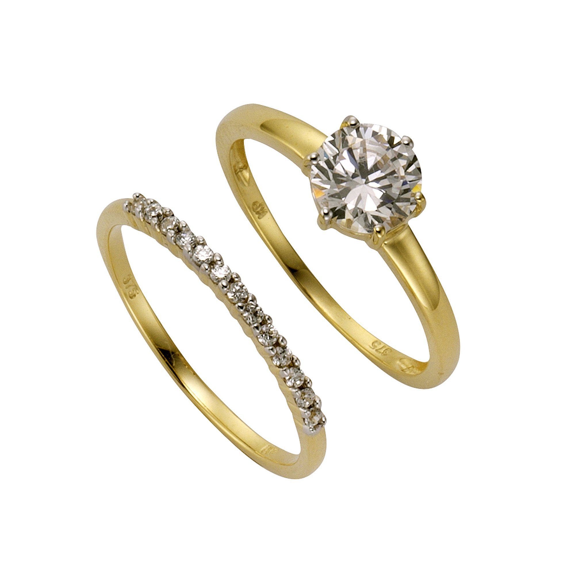 CELESTA Fingerring 375/- Gelbgold Zirkonia. Reduzierter Preis € 342,95. Unverbindliche Preisempfehlung € 379,00