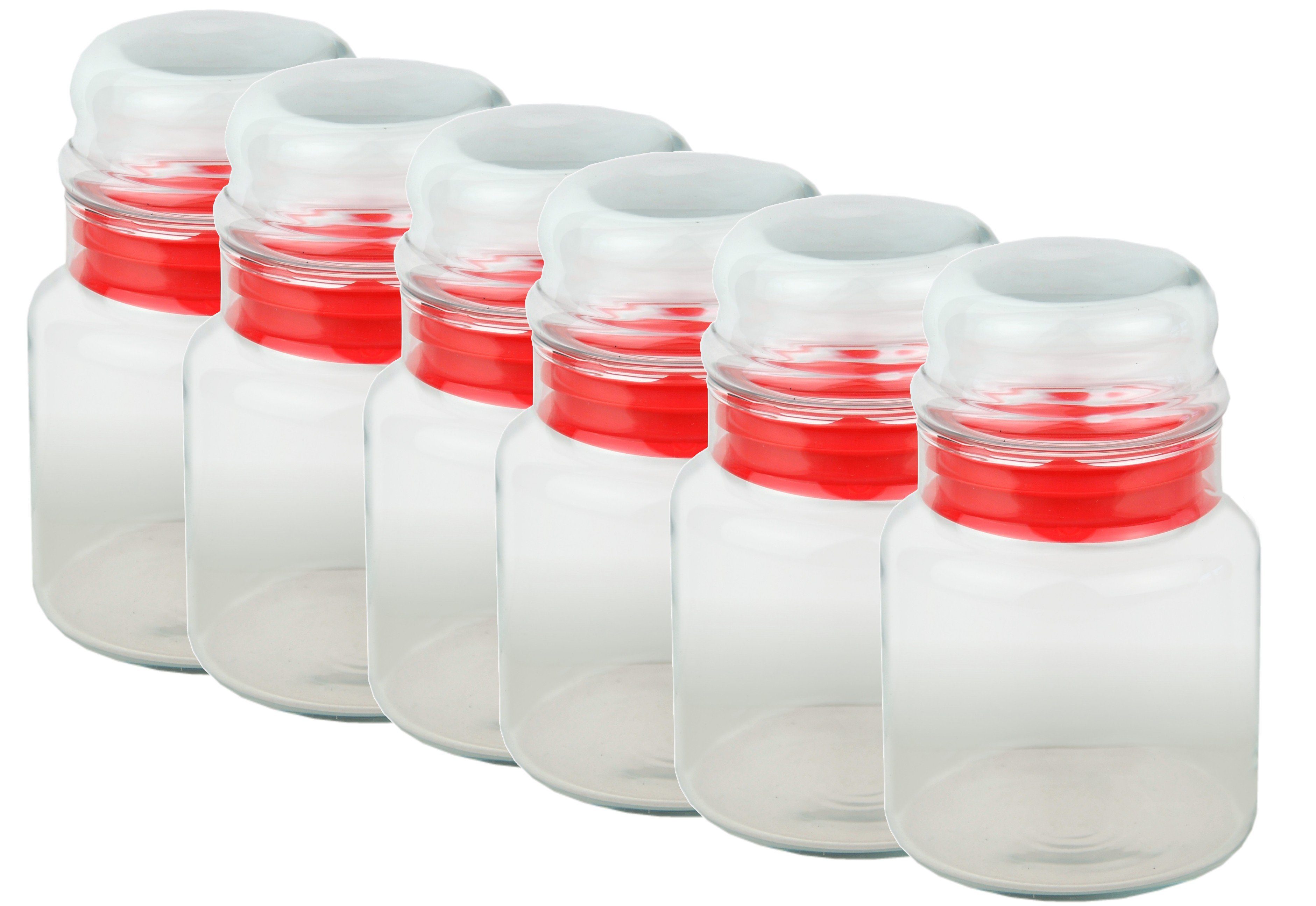 Vorratsglas 6er Set Vorratsdose Prestige - 290ml Vorratsbehälter aus Kristallglas