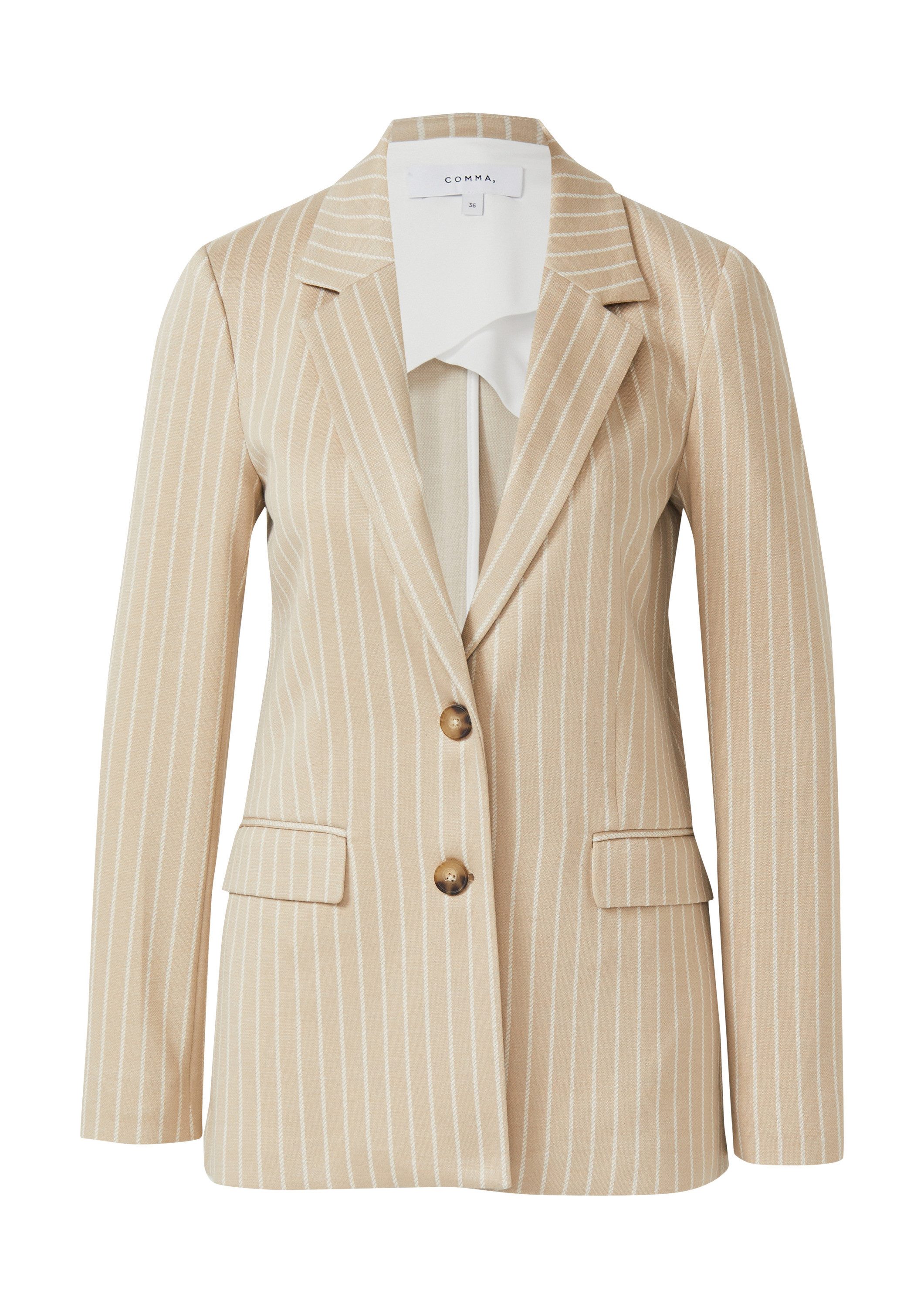 comma Jackenblazer Indoor-Blazer Jersey-Blazer mit Nadelstreifen günstig online kaufen