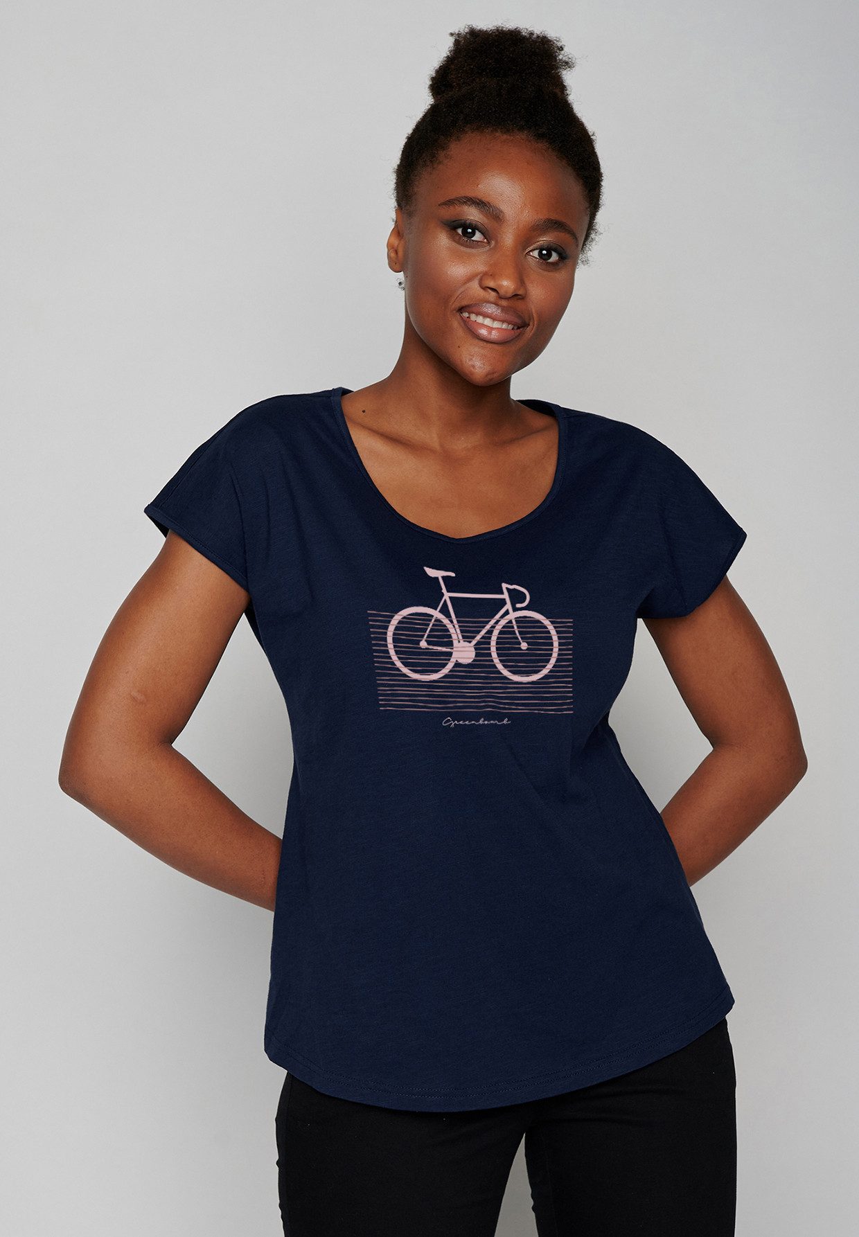 GreenBomb T-Shirt Cool Bike Streak Motiv Fahrrad (1-tlg., 1) Rundhalsausschnitt, Bio-Baumwolle, GOTS Zertifiziert