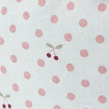 SCHÖNER LEBEN. Dekokissen Kinder Sitzpouf Baumwolle Hase Punkte Kirschen weiß rosa beige 40x30cm