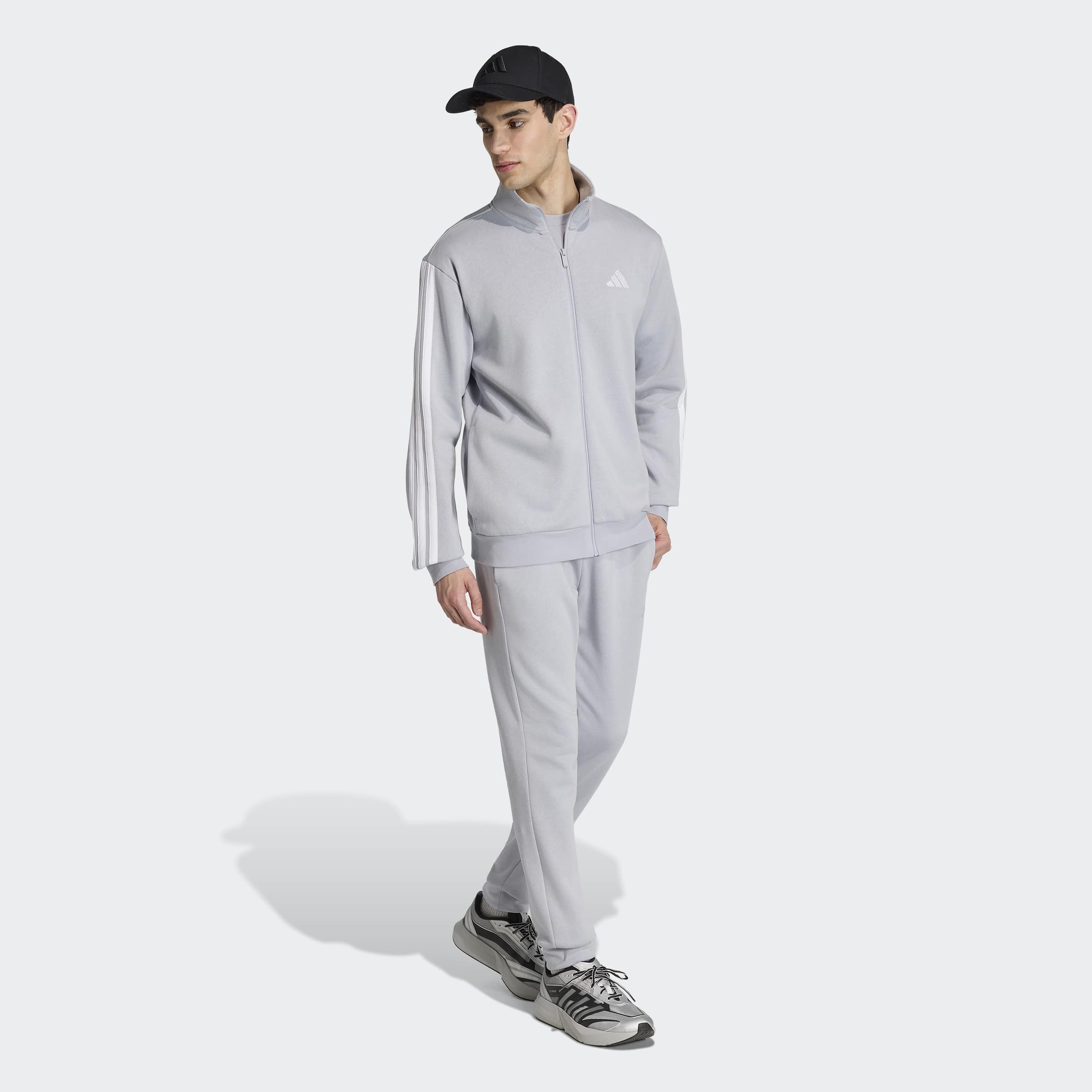 adidas Sportswear Trainingsanzug 3-STREIFEN FLEECE (2-tlg), zweiteiliges Set, für Sportmode und Streetwear – Bild 4 von 5