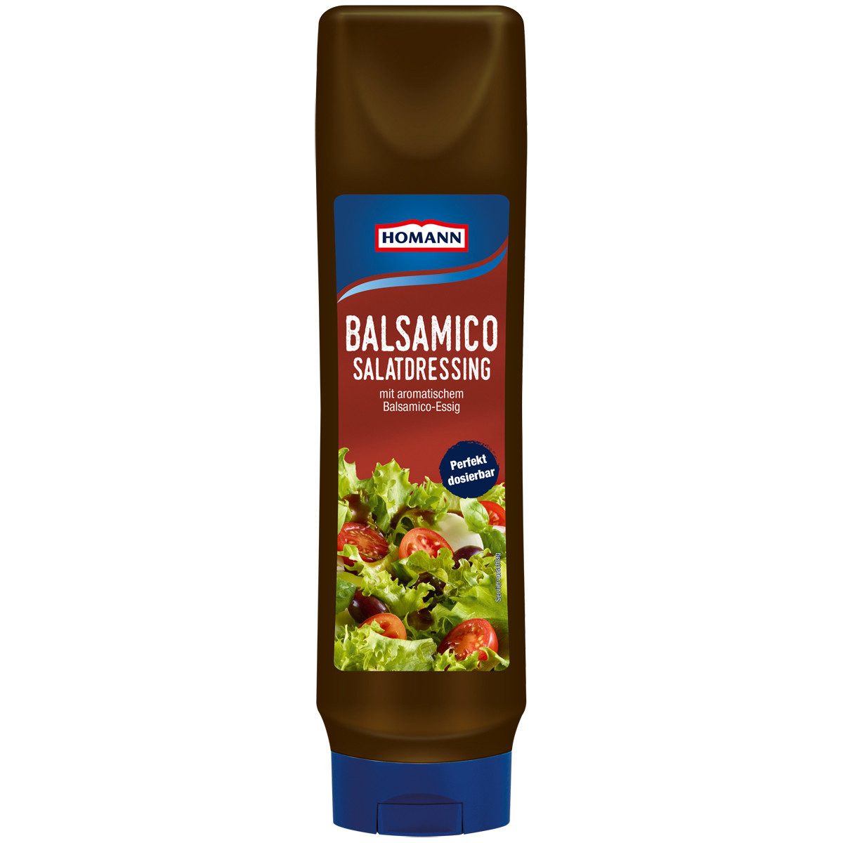 Homann Saucen, Homann Balsamico Dressing mit feiner Kraeuternote servieren 875ml