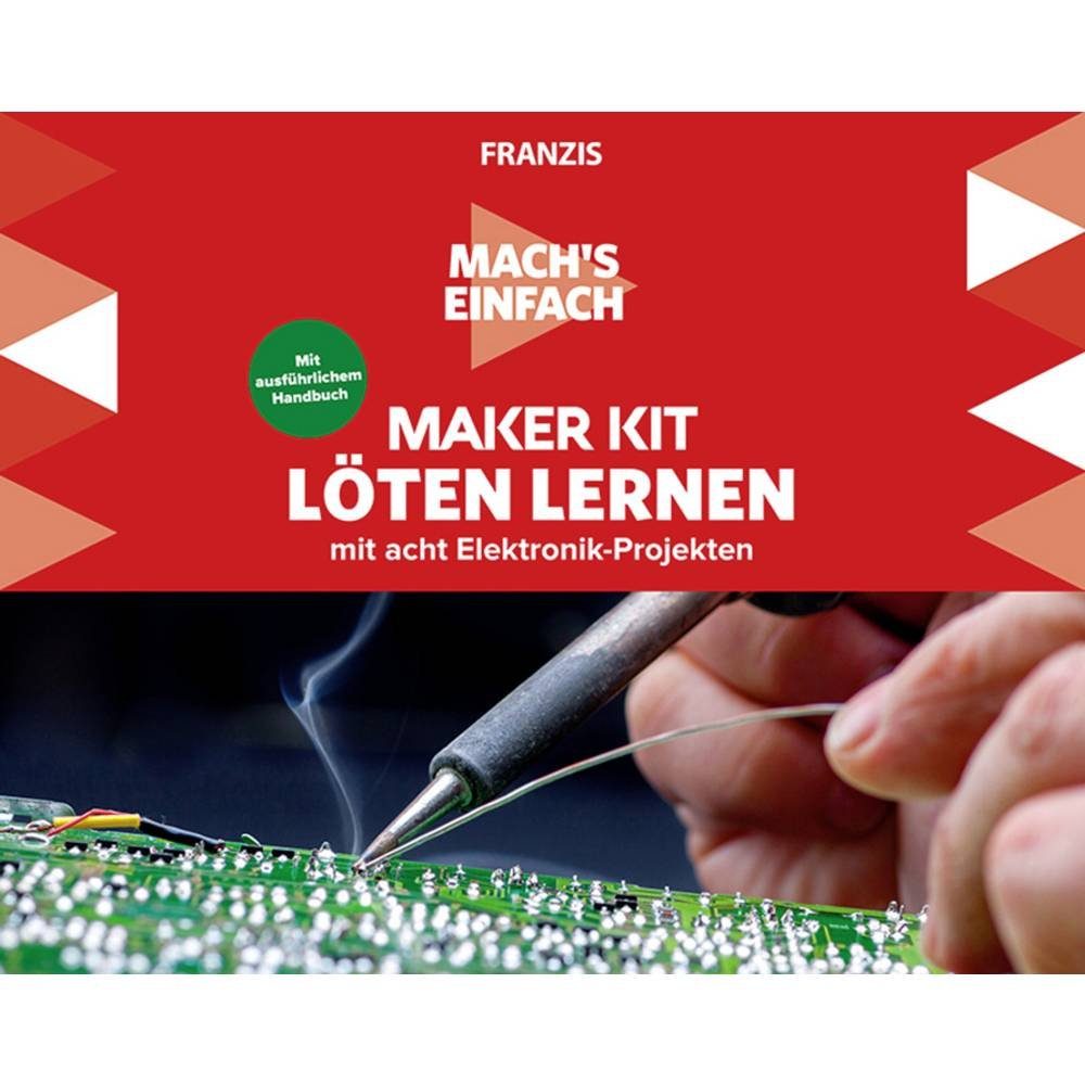 Franzis Lernspielzeug Maker Kit Löten lernen mit acht Elektronik-Projekten günstig online kaufen