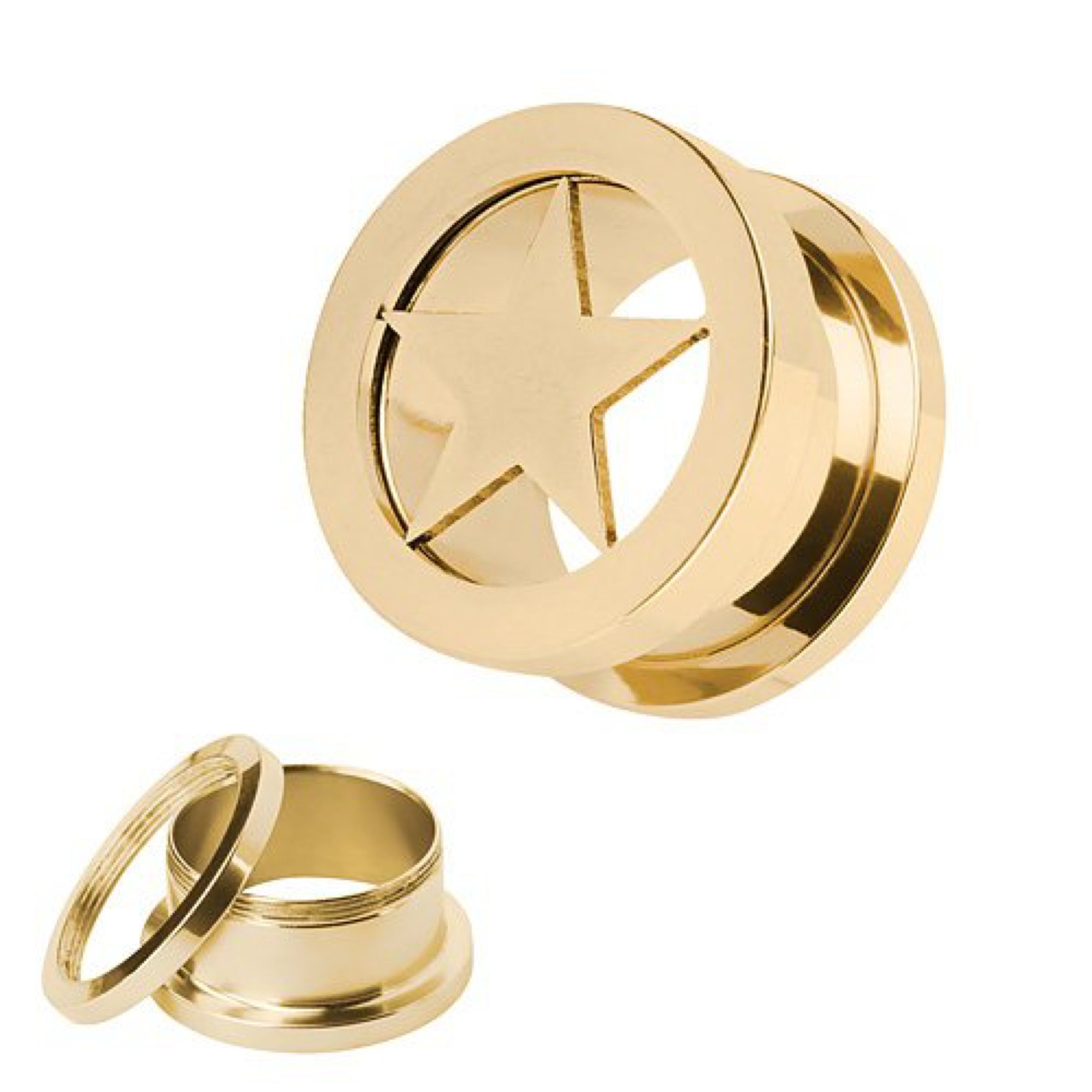 Taffstyle Plug Piercing Schraubverschluss mit Stern günstig online kaufen
