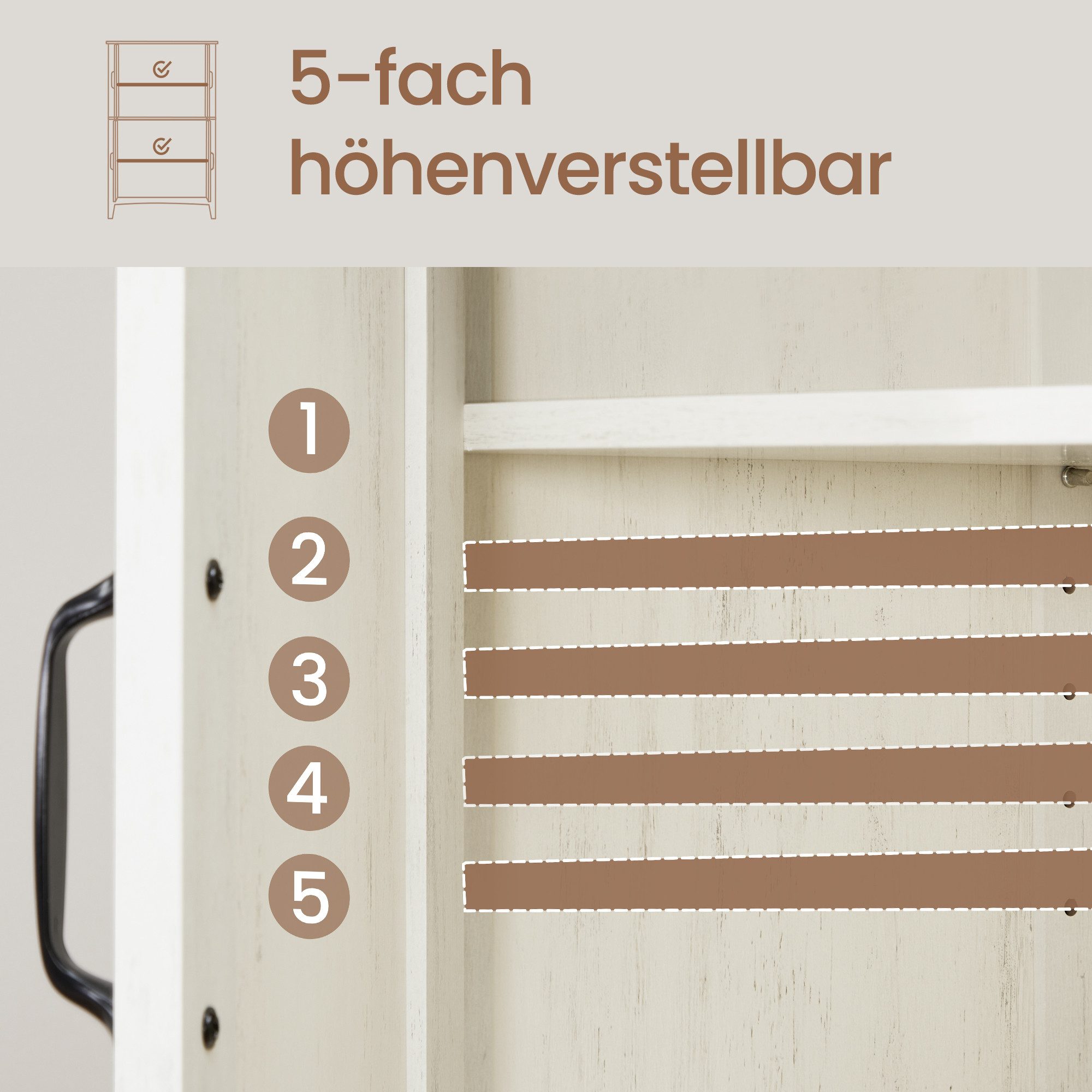 VASAGLE Badkommode Aufbewahrungsschrank Badschrank, freistehende Küchenschrank