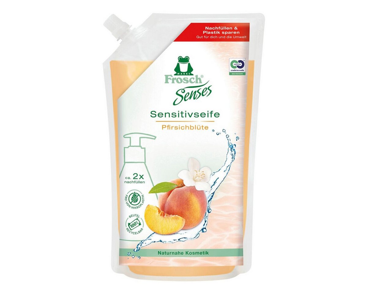 FROSCH Flüssigseife Pfirsichblüte, 500 ml, Nachfüllpack