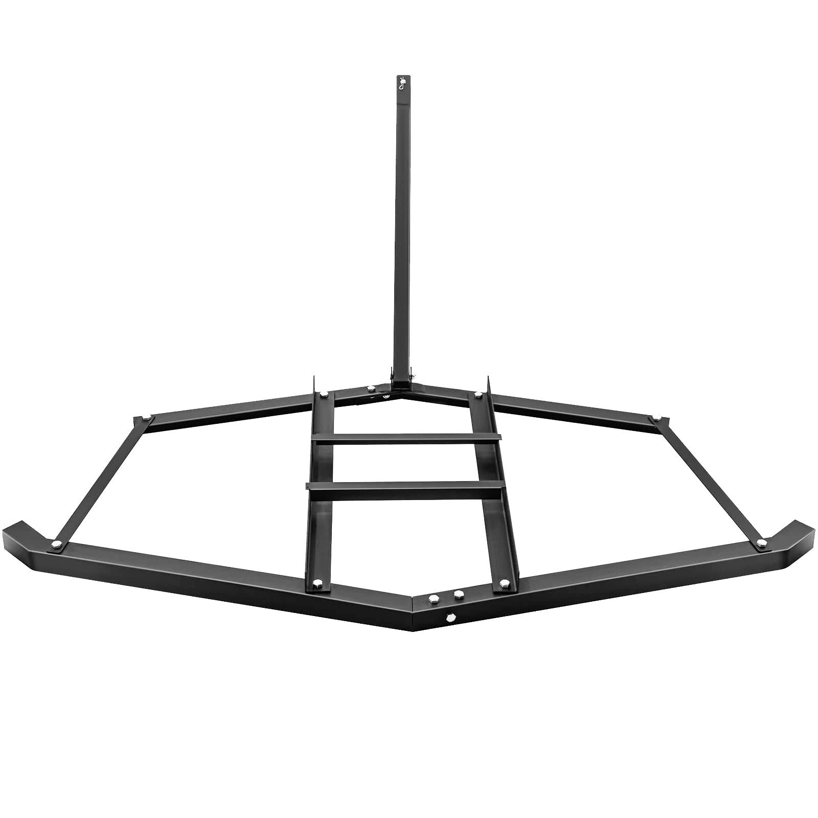 GarveeMore Elektrorasenmäher Schleppegge 152 cm – für ATV/UTV, verzinkter Stahl, 2 verstellbare Balken, universelle Anhängung – für Schotter & Boden