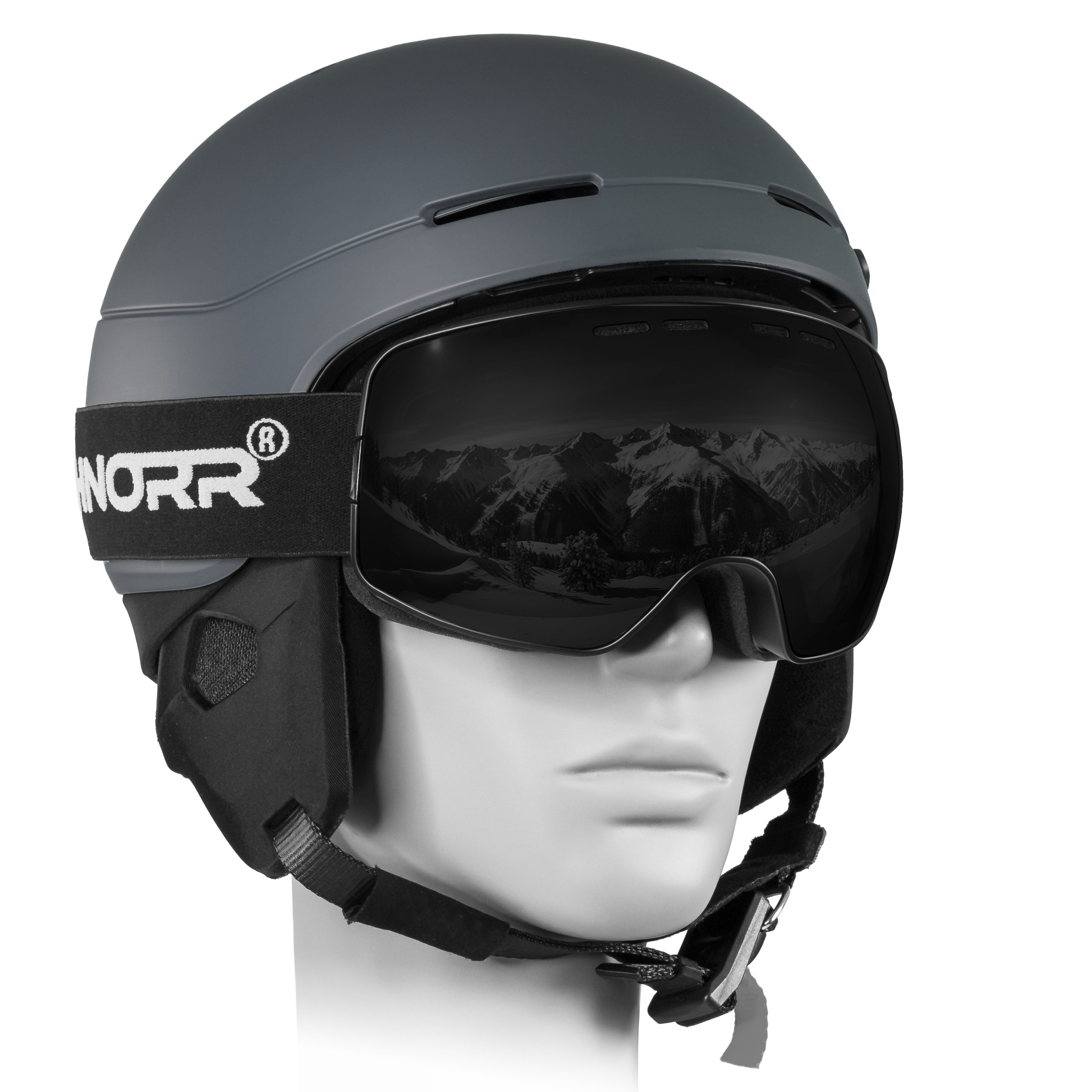 SCHNORR Sportbrille Schnorr Skibrille Ventra - Sphärisch, Dunkel Grau (S4), getönt, Anti, (1-St), Dunkelgrau getönt (S4) – Bild 2 von 3