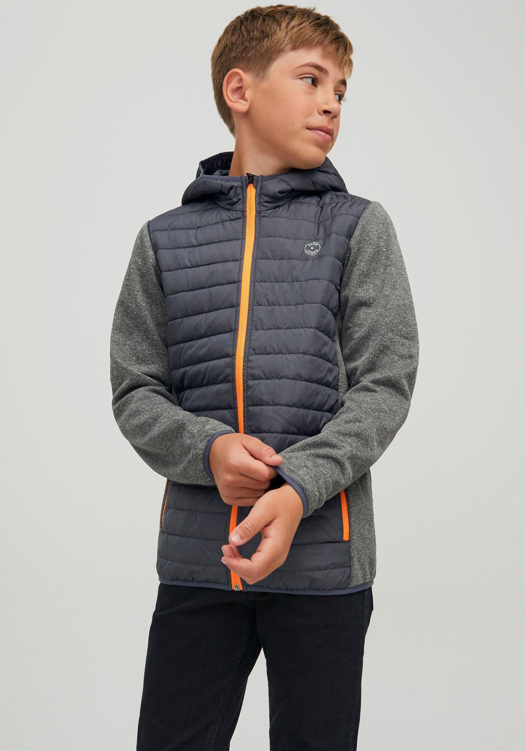 Jack Jones & Softshelljacke graumeliert Junior