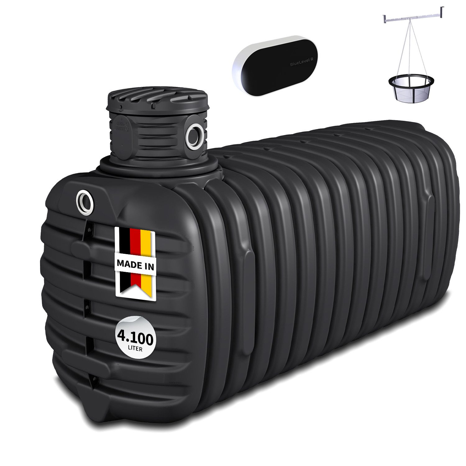 4rain Regenwassertank PROMO Erdtank-Set Smart 4100 Liter, 4100 l