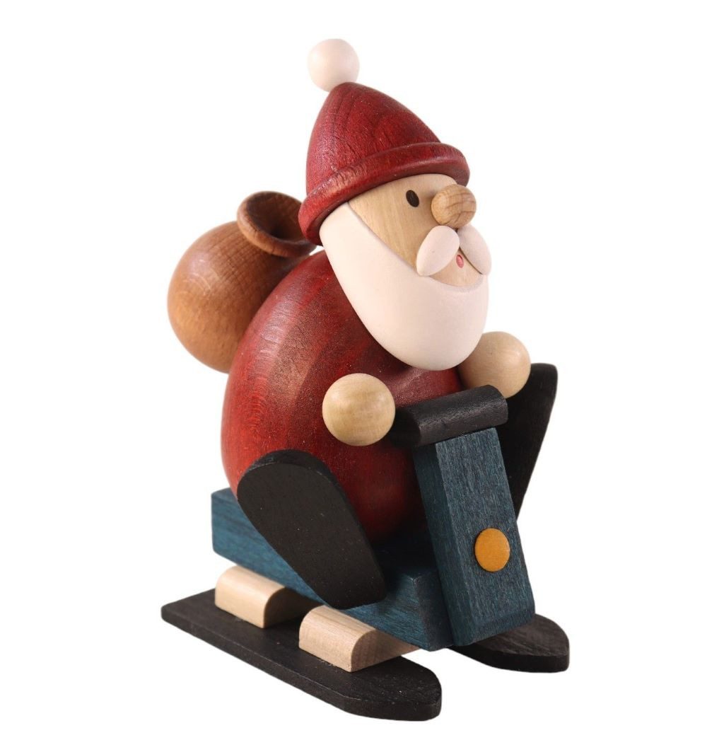 Ullrich Kunsthandwerk Weihnachtsmann Geschenkeset Weihnachtsmann mit Snowmobil, 7 cm, Klarsicht Geschenkbox