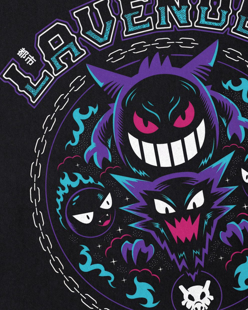 style3 T-Shirt pokemon anime videogame nintendo pikachu mewtu gengar haunter gastly – Bild 2 von 3