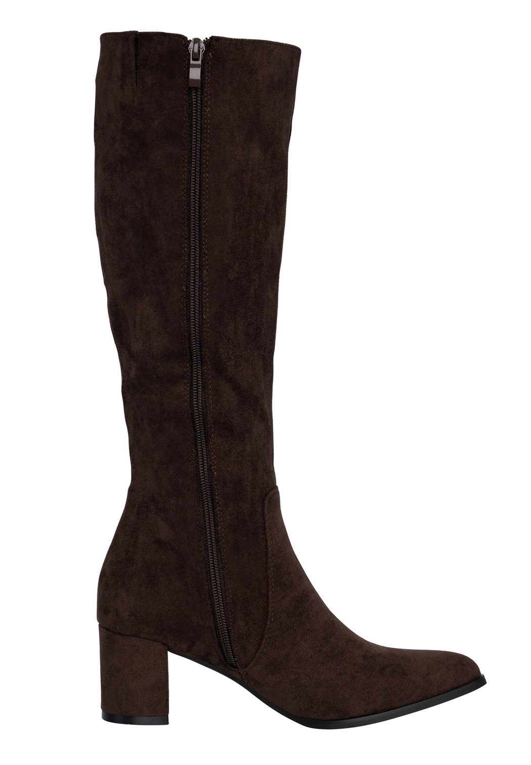 Salinyang Kniehohe Damenstiefel Elegant mit Blockabsatz & minimalistischer Optik Stiefel