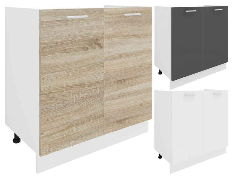 VCM Unterschrank Spülunterschrank Breite 80 cm Spülenschrank Esilo