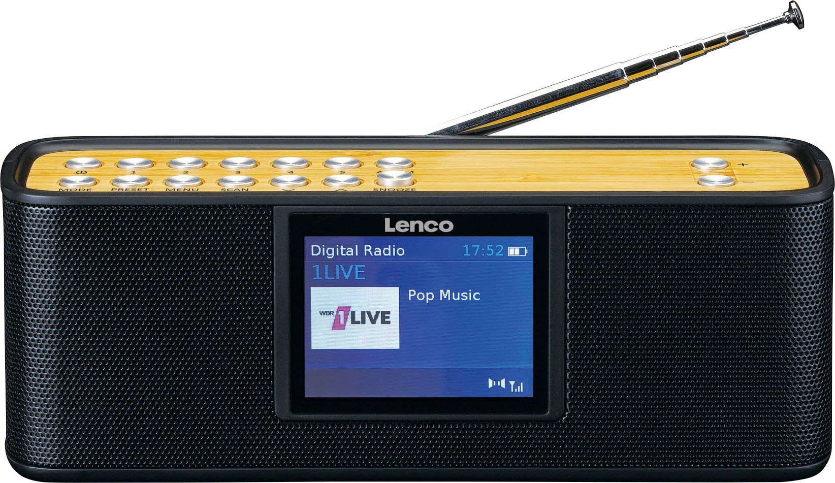 Lenco PDR-045BK mit Bluetooth Digitalradio (Digitalradio (DAB), FM-Radio PLL RDS-Funktion mit (DAB)