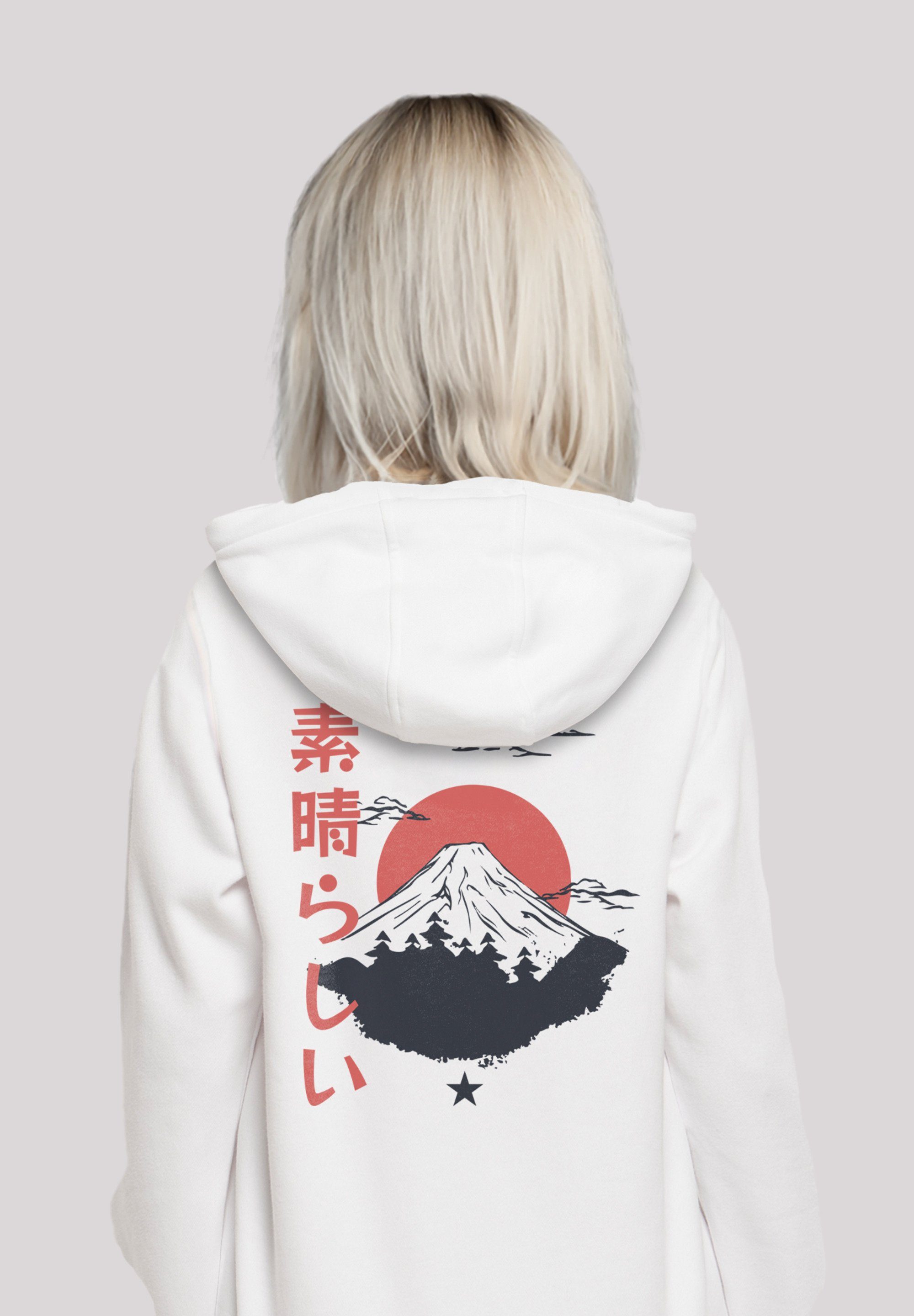 F4NT4STIC Kapuzenpullover Mount Fuji Hoodie, Warm, Bequem weiß