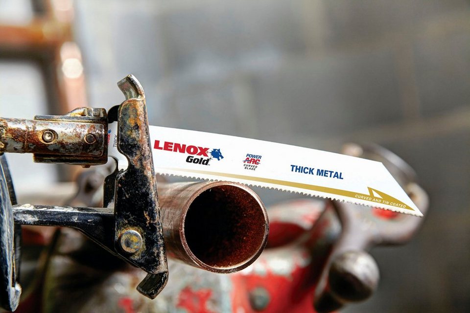 Lenox Säbelsägeblatt 21073824GR, für Metall 203x19x0,9mm, 5 Stück, TiN- Säbelsägeblatt für Metall 203x19x0,9mm