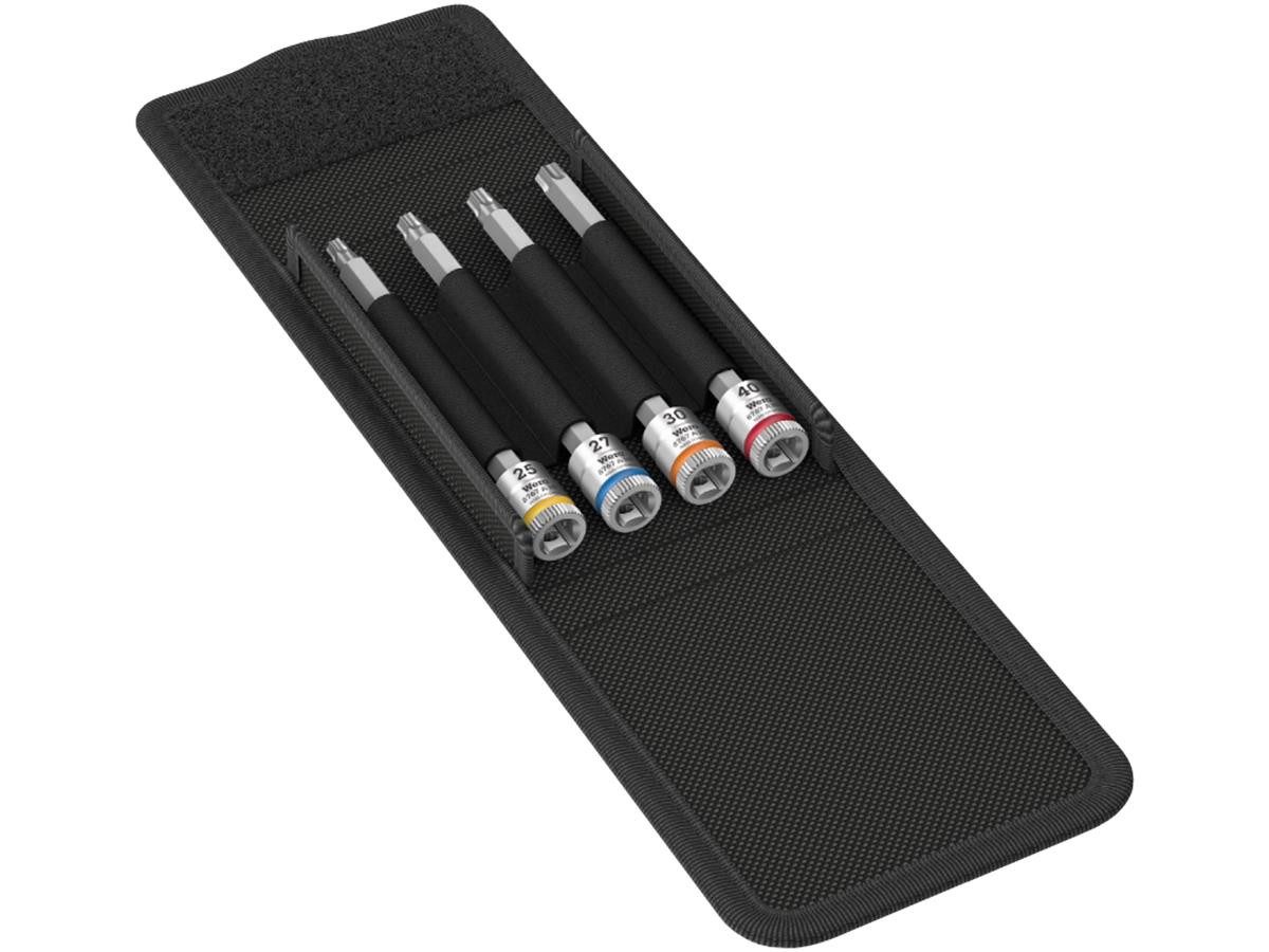Wera Steckschlüssel Steckschlüsselsatz 1/4 Zoll TX 25-40 f. (Set), 8767 A HF TORX 1, 4tlg