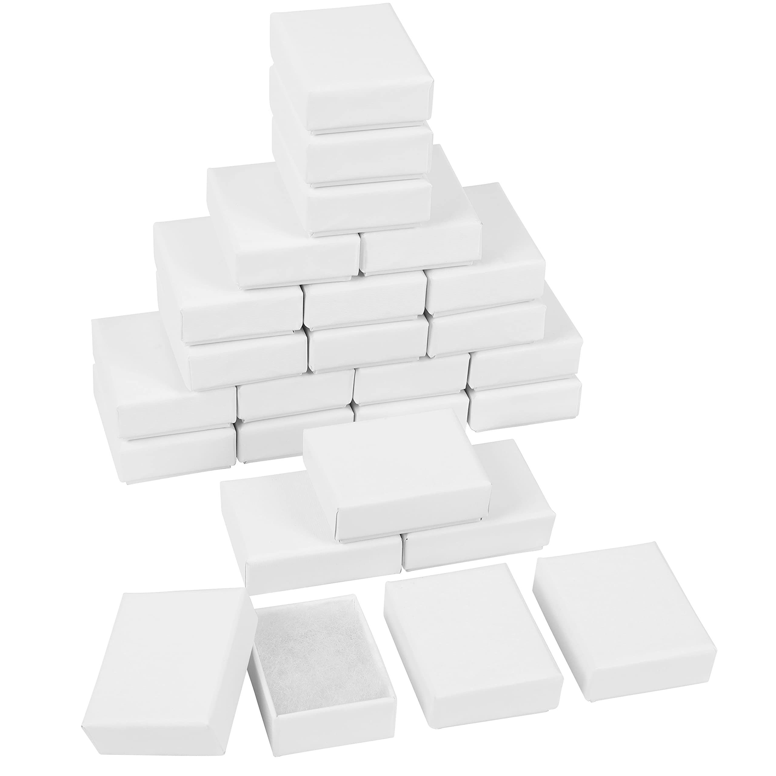 Schmuckständer White Kraft Paper Jewelry Gift Boxes (25 pcs) - L5.7 x W4.5 x H2.1 cm