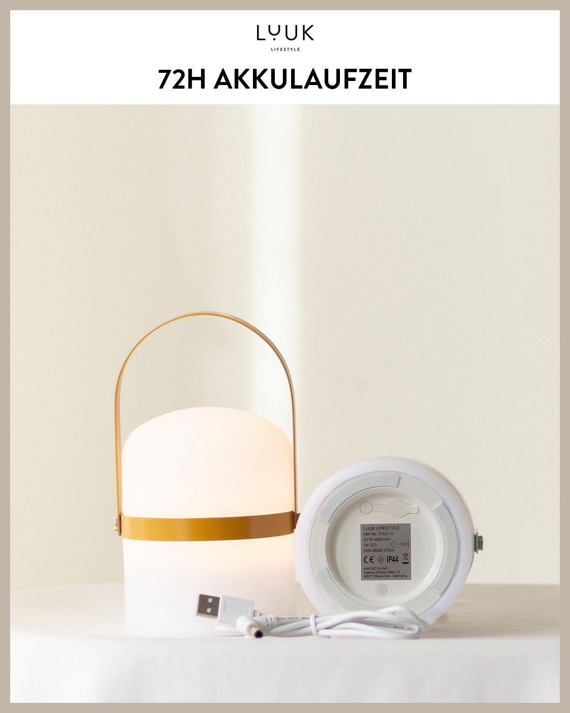 LUUK LIFESTYLE LED Außen-Tischleuchte Sävar, Ein-/Ausschalter, günstig online kaufen