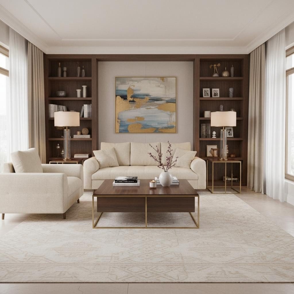 JVmoebel Polstergarnitur Hellbeiges Wohnzimmer-Set 3+1-Sitzer-Sofas Stoffsofa und Sessel modern, (2-tlg), Made in Europa